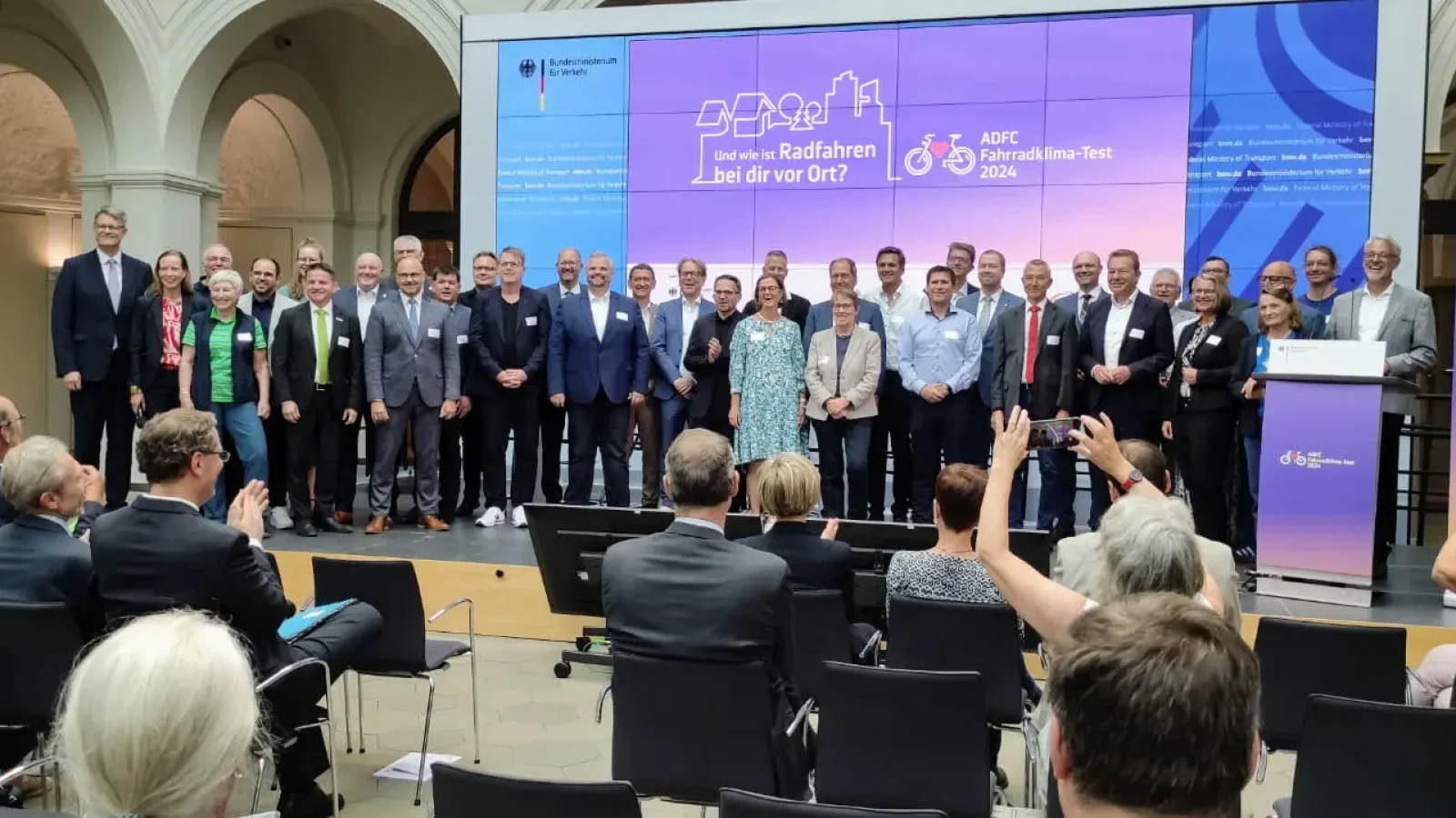 FKT2024 Verkehrsminister Schnieder, Gewinnerstädte, ADFC-Bundesvorsitzender Masurat