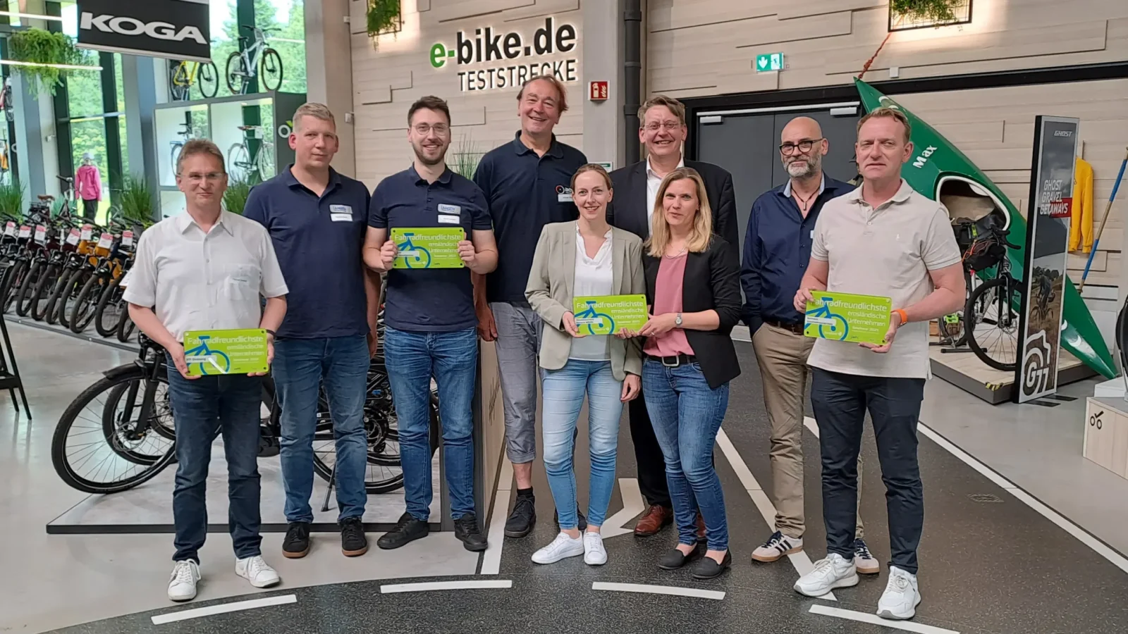 Fahrradfreundlichste Unternehmen Gruppenfoto Sieger