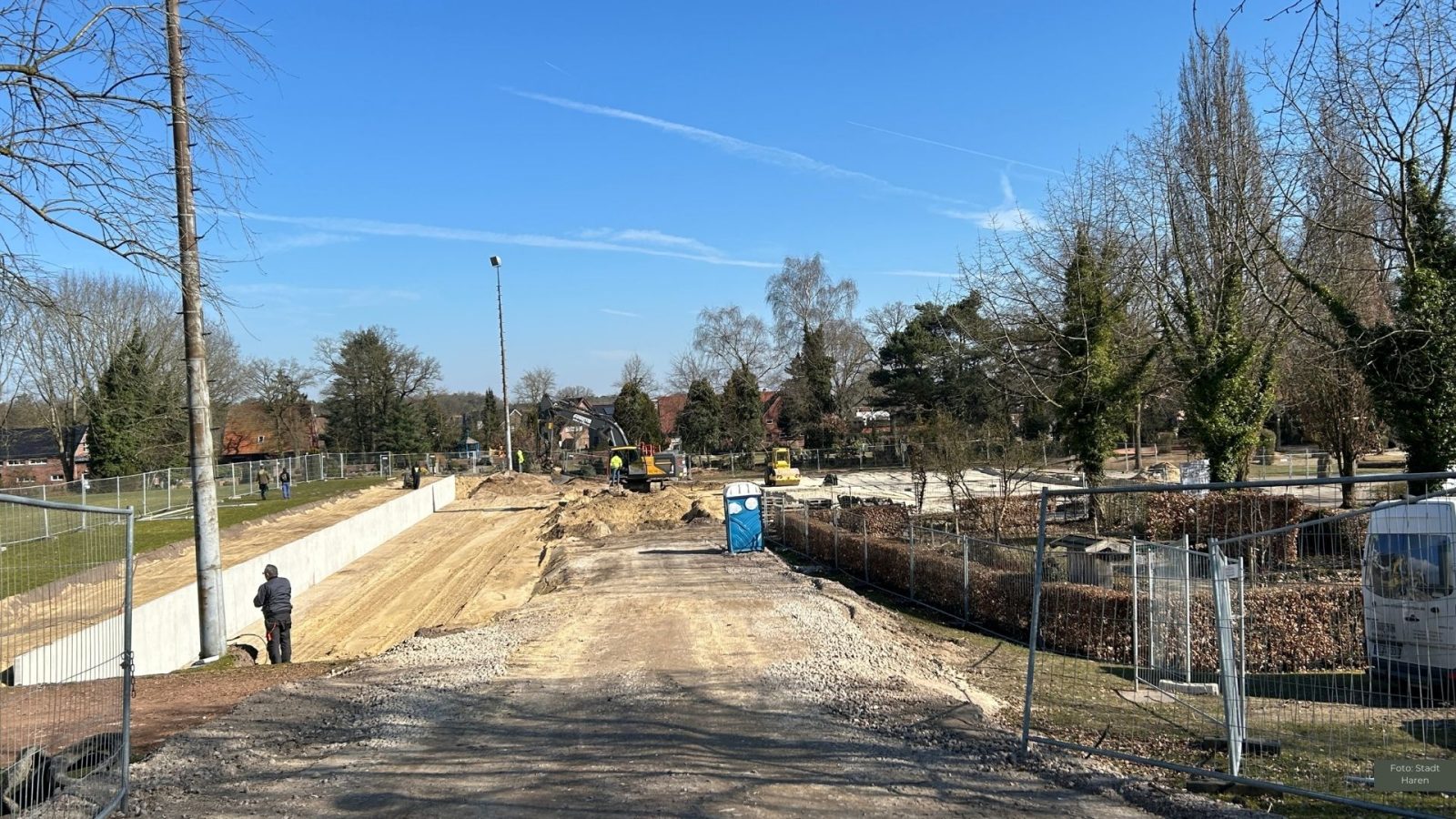 Fortschritt beim Neubau der Turnhalle in Wesuwe