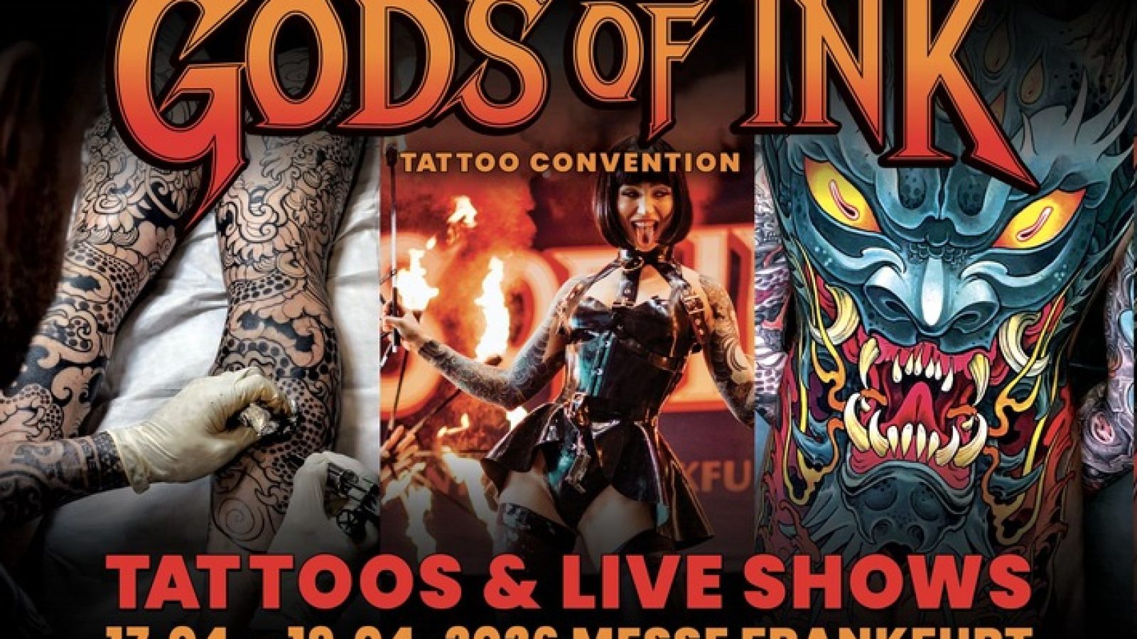 Frankfurt wird zum Treffpunkt der internationalen Tattoo-Elite: GODS OF INK 2026 - ein 360-Grad-Erlebnis rund um Tattoo-Kunst und Kultur. / Weiterer Text über ots und www.presseportal.de/nr/182368 / Die Verwendung dieses Bildes für redaktionelle Zwecke ist unter Beachtung aller mitgeteilten Nutzungsbedingungen zulässig und dann auch honorarfrei. Veröffentlichung ausschließlich mit Bildrechte-Hinweis.