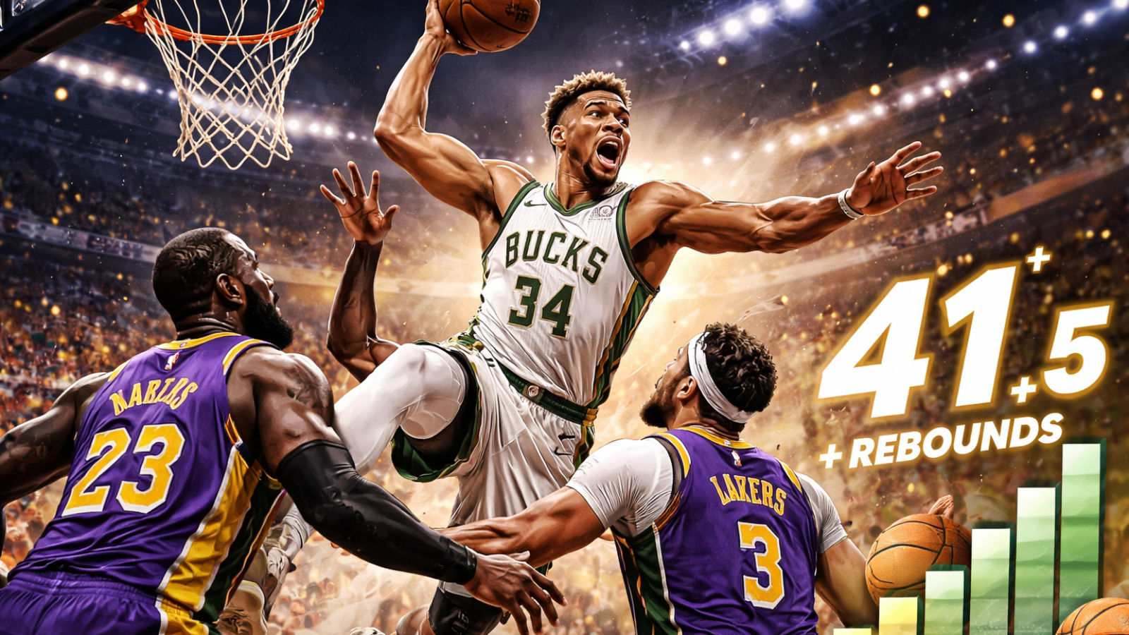 Giannis dominiert im Dunk gegen die Lakers