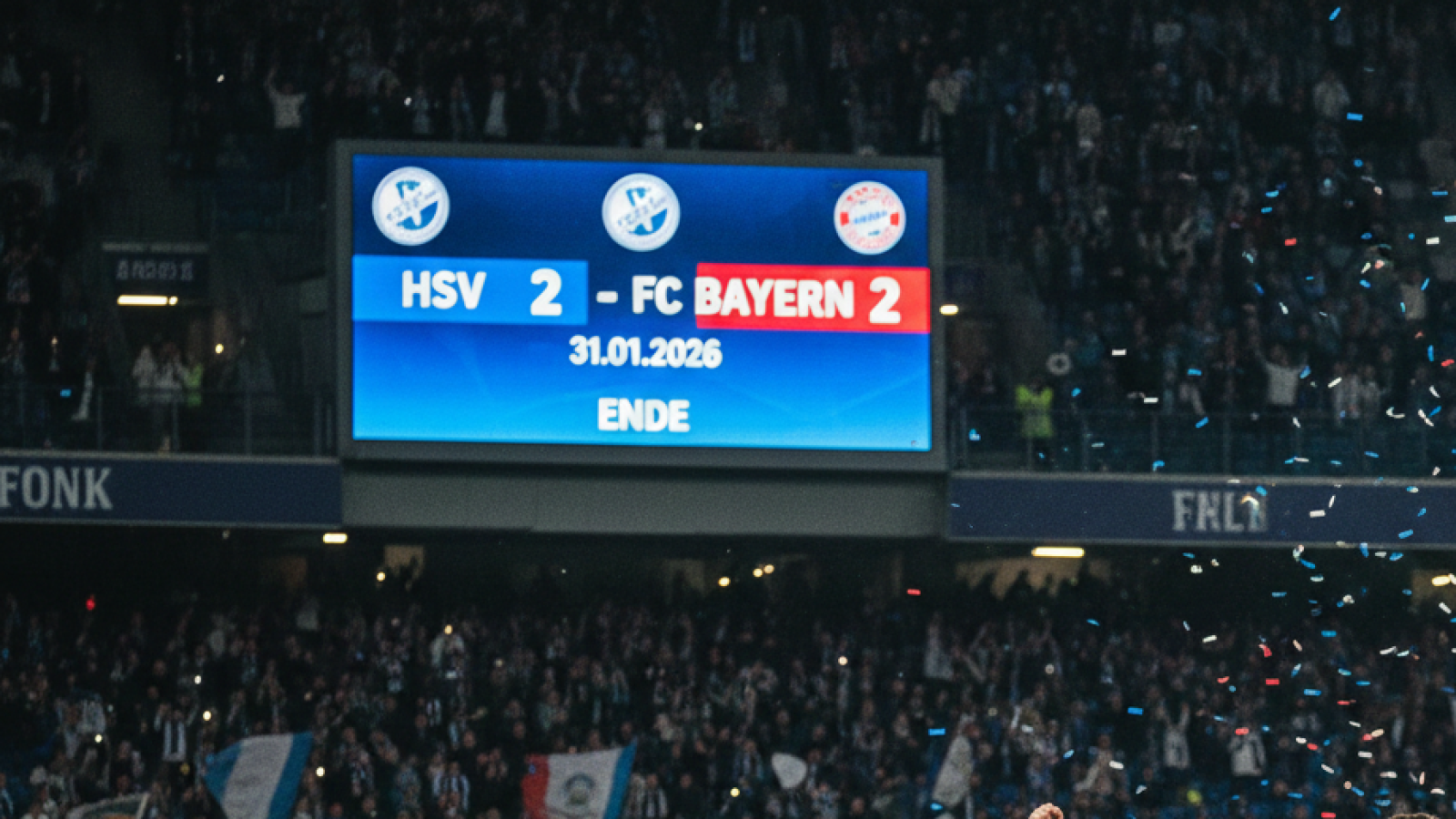 HSV erreicht ein 2-2 gegen FC Bayern