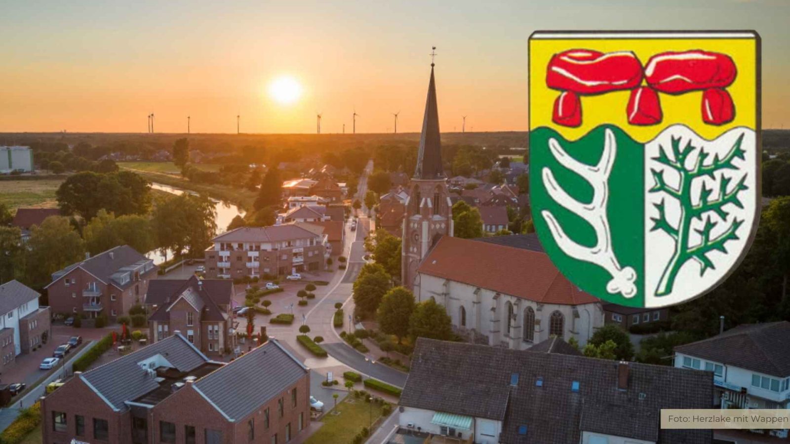 Herzlake mit Wappen