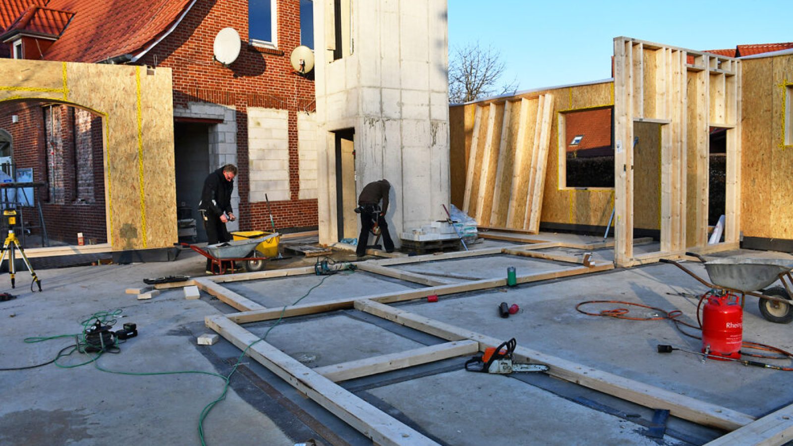 Holzrahmenbau Mensa GS Bethen2