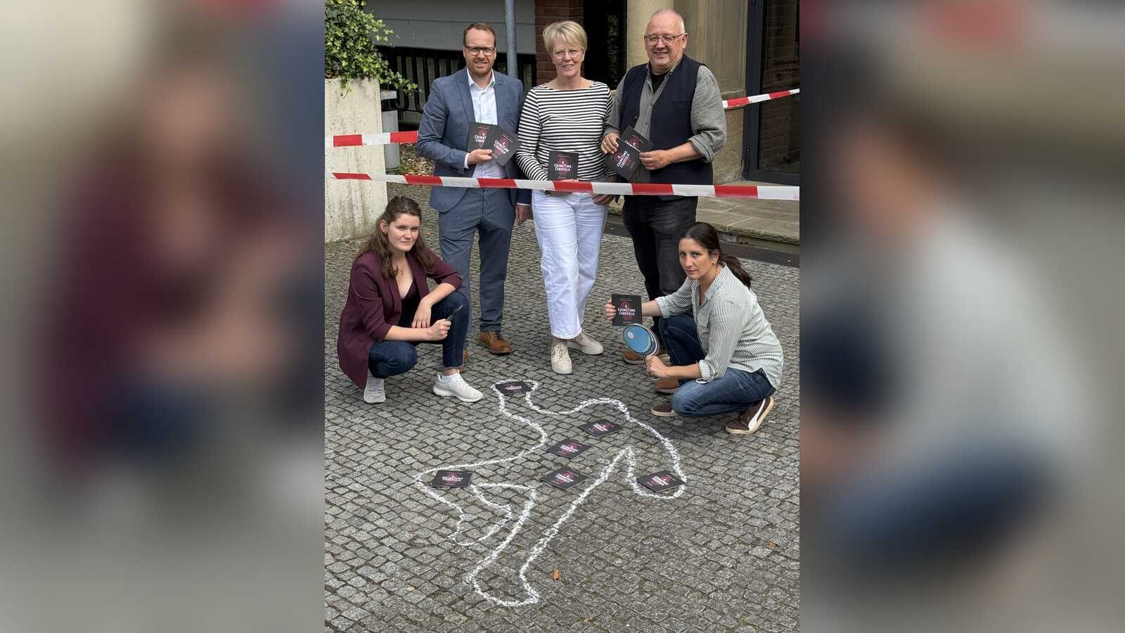 Die Veranstalter der 4. CrimeTimeCoesfeld: Anja Dietrich-Nähle, Markus Borgert, Maria Strump, Dieter Niehoff und Verena Look (von links)