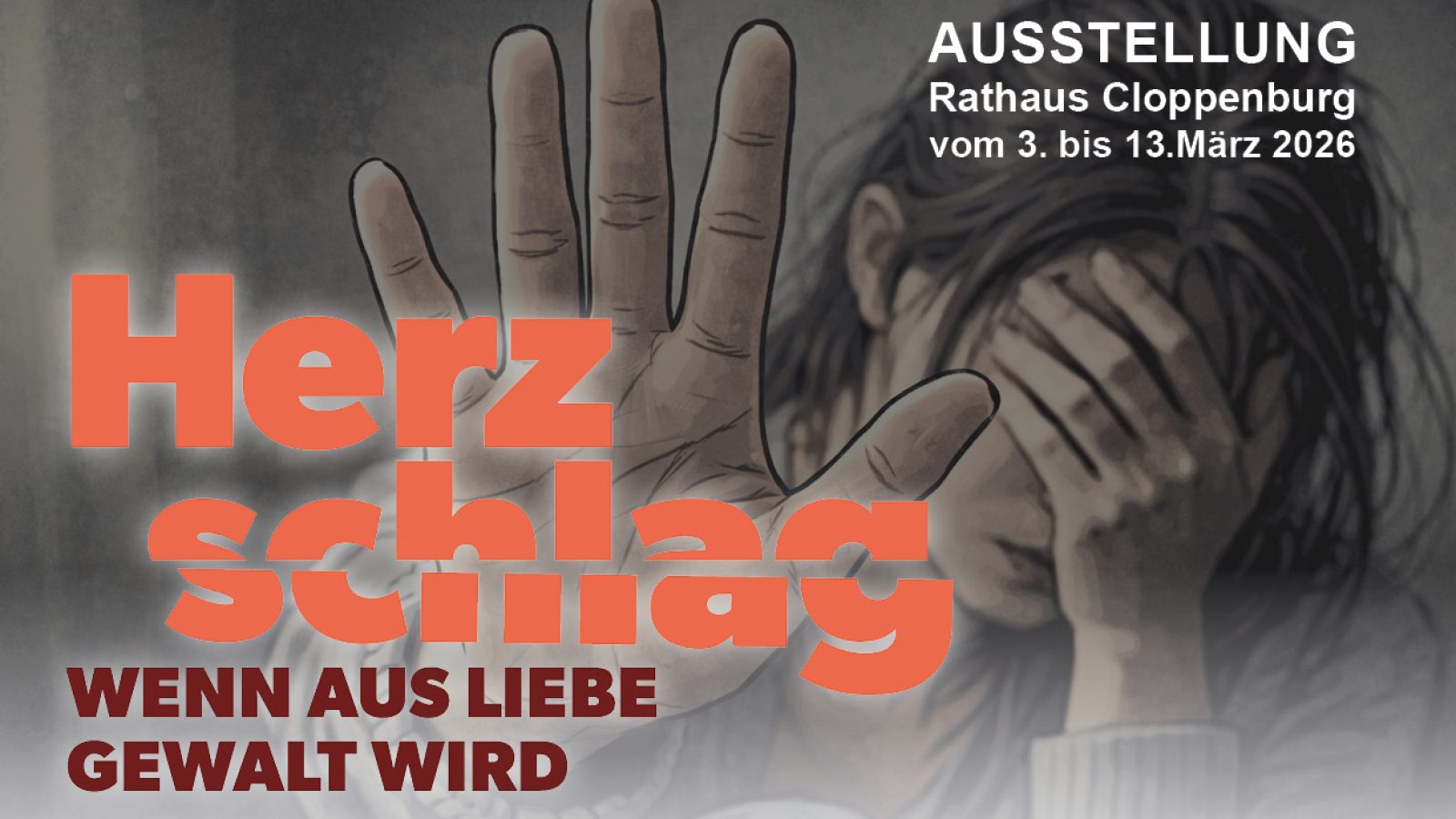 Infografik Ausstellung Herzschlag mit KI-Zeichnung