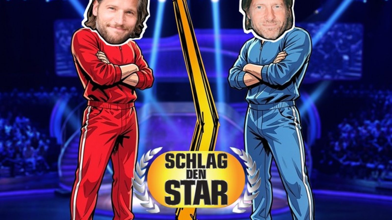 Titel: Schlag den Star;
Person: Sebastian Ströbel; Henning Baum;
Copyright: Joyn/BECKER FILMS;
Fotograf:   Joyn;
Bildredakteur: Nadine Vaders;
Dateiname: 3359285.psd;
Rechtehinweis: Dieses Bild darf honorarfrei für redaktionelle Zwecke und nur im Rahmen der Programmankündigung verwendet werden. Andere Veröffentlichungen sind nur nach Rücksprache und ausdrücklicher Genehmigung der Seven.One Entertainment Group GmbH möglich. Nicht für EPG! Verwendung nur mit vollständigem Copyrightvermerk. Das Foto darf nicht verändert, bearbeitet und nur im Ganzen verwendet werden. Es darf nicht archiviert werden. Es darf nicht an Dritte weitergeleitet werden. Aneinanderreihung/Zusammenlegung/Kopplung von Bildern zum Zweck der Erstellung von Slide-Shows o.ä. nicht gestattet; Verbindung/Einfügen/Anfügen von Werbung nicht gestattet. Das Bild kann KI generierte Elemente enthalten.
Bei Fragen: foto@seven.one
Voraussetzung für die Verwendung dieser Programmdaten ist die Zustimmung zu den Allgemeinen Geschäftsbedingungen der Presselounges der Sender der Seven.One Entertainment Group GmbH. / Weiterer Text über ots und www.presseportal.de/nr/25171 / Die Verwendung dieses Bildes für redaktionelle Zwecke ist unter Beachtung aller mitgeteilten Nutzungsbedingungen zulässig und dann auch honorarfrei. Veröffentlichung ausschließlich mit Bildrechte-Hinweis.