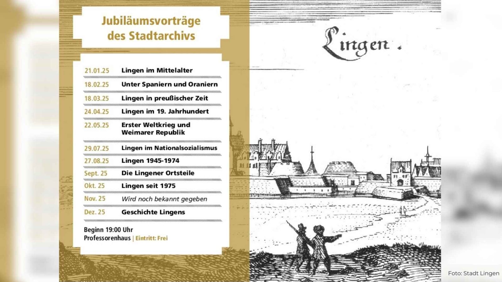 Jubiläumsvorträge des Lingener Stadtarchivs