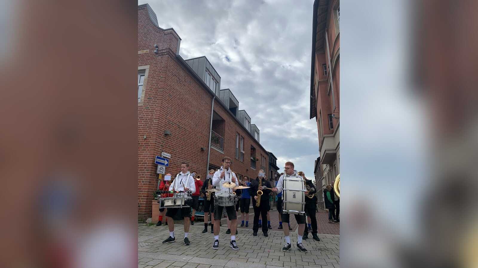 Musiker beim Kartoffelfest in der Lüdinghauser Innenstadt