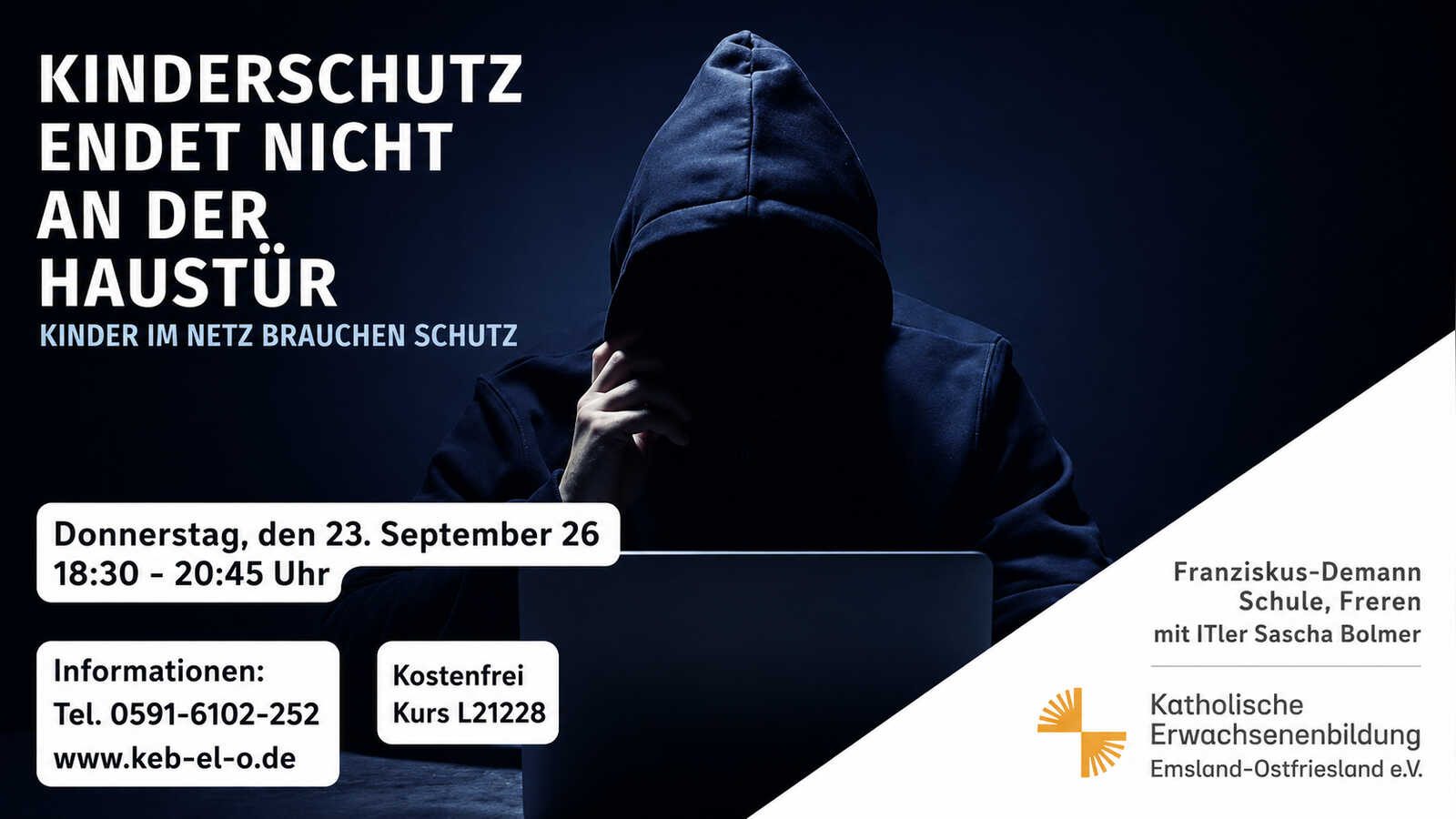 Plakat zum Vortrag Kinderschutz endet nicht an der Haustür in Freren