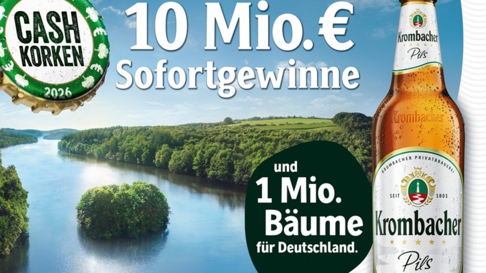 Die Krombacher Cashkorken-Aktion 2026 startet / Weiterer Text über ots und www.presseportal.de/nr/42000 / Die Verwendung dieses Bildes für redaktionelle Zwecke ist unter Beachtung aller mitgeteilten Nutzungsbedingungen zulässig und dann auch honorarfrei. Veröffentlichung ausschließlich mit Bildrechte-Hinweis.