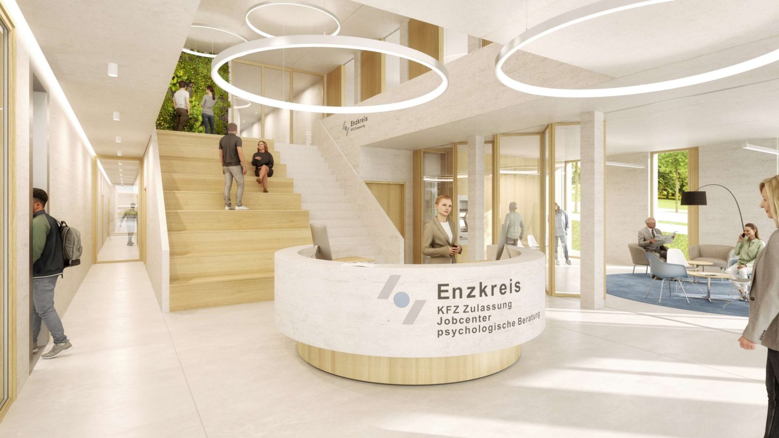 Mit einem innovativen Raumkonzept setzt das Landratsamt Enzkreis in Zusammenarbeit mit den New Work-Experten von Drees & Sommer auf Flexibilität und moderne Bürogestaltung. ©GJL+ / Weiterer Text über ots und www.presseportal.de/nr/134210 / Die Verwendung dieses Bildes für redaktionelle Zwecke ist unter Beachtung aller mitgeteilten Nutzungsbedingungen zulässig und dann auch honorarfrei. Veröffentlichung ausschließlich mit Bildrechte-Hinweis.