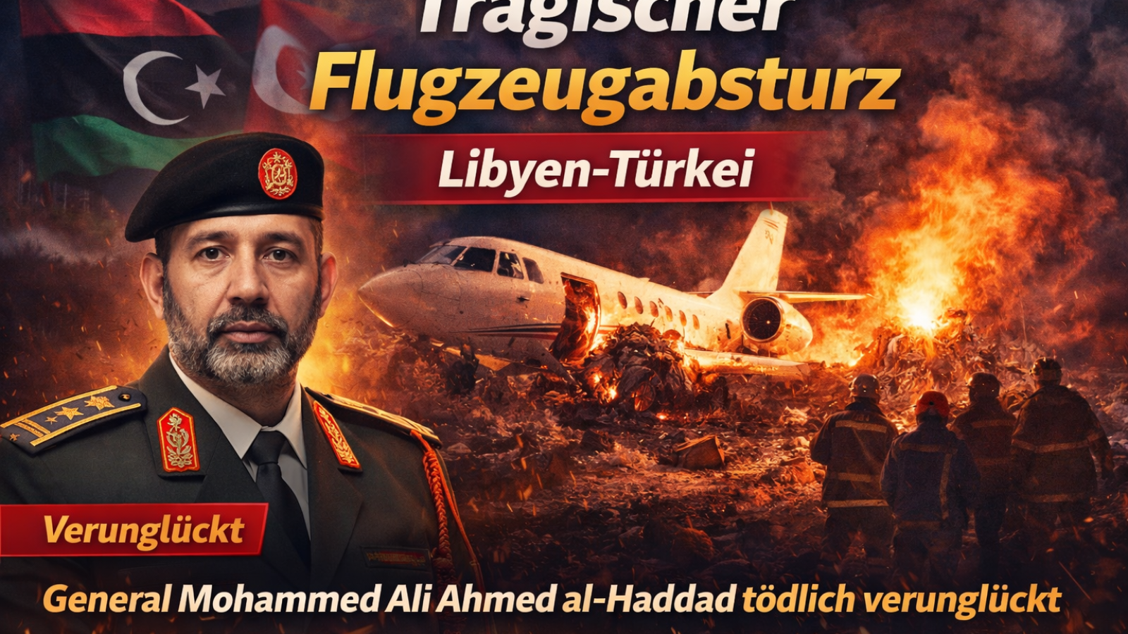 Libyens Generalstabschef bei Flugzeugabsturz in Türkei gestorben