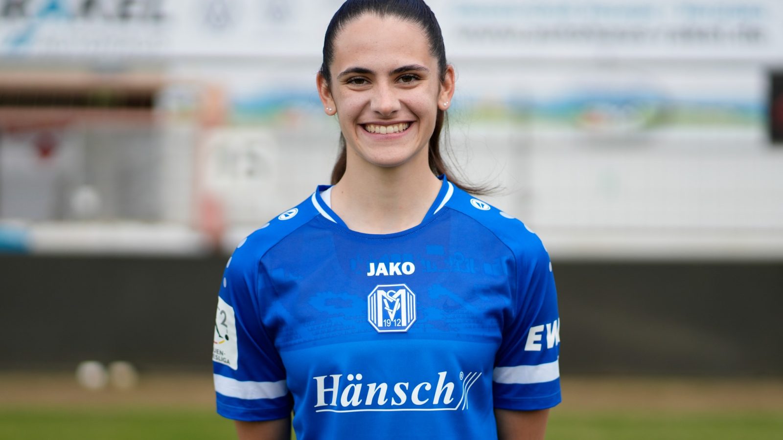 11.07.2025, Hänsch-Arena, Meppen, GER, SV Meppen, 2. Frauen-Bundesliga, Porträttermin, 
Marie Bleil (SV Meppen #7) 


Foto © Picturepower / Scholz
