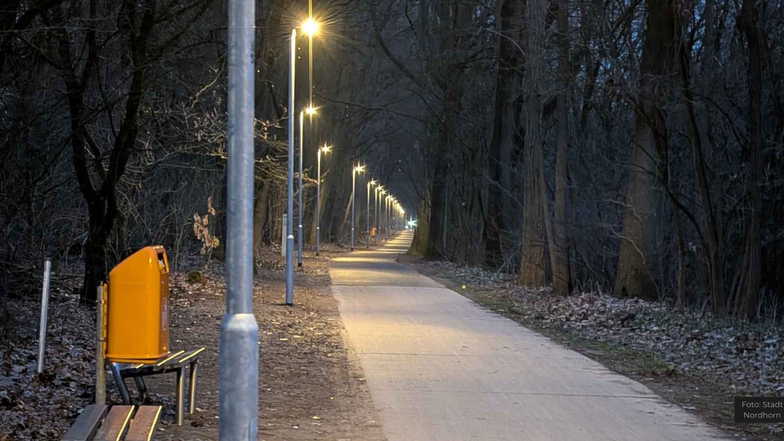 Neue Beleuchtung am Nordhorn-Almelo-Kanal
