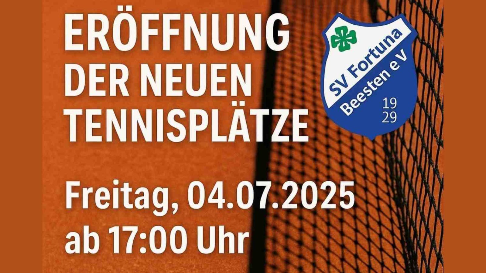 Neue Tennisplätze beim SV Fortuna