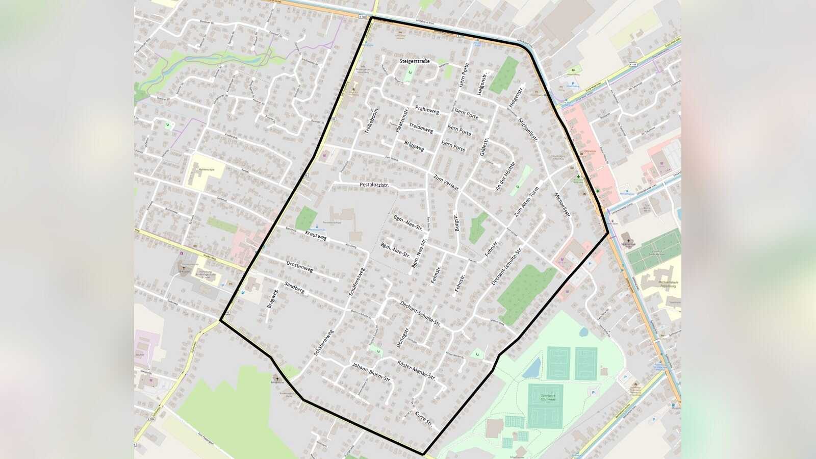 Wohnstraße im Papenburger Quartier Zum Verlaat