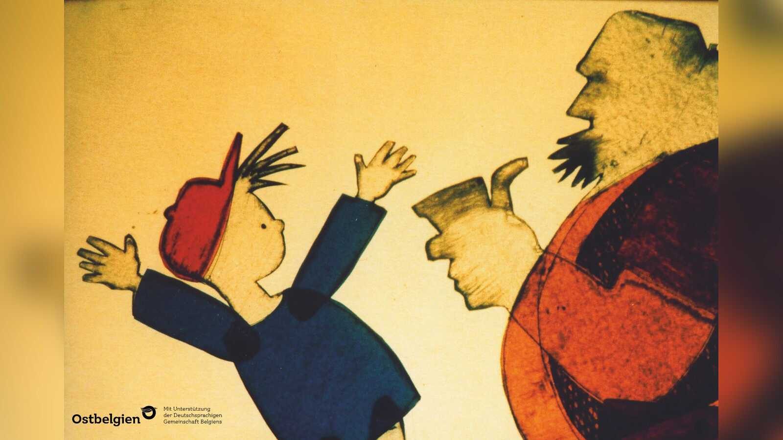 Szene aus dem Schattentheater Peter und der Wolf des Figurentheaters Fithe