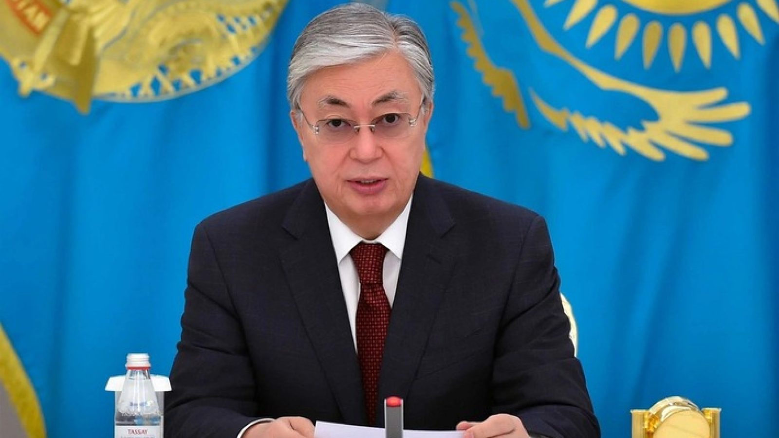 Kasachstans Präsident Kassym-Schomart Tokajew kritisiert beim Antalya Diplomacy Forum den UN-Sicherheitsrat als Hindernis für Reformen der Vereinten Nationen. / Weiterer Text über ots und www.presseportal.de/nr/139401 / Die Verwendung dieses Bildes für redaktionelle Zwecke ist unter Beachtung aller mitgeteilten Nutzungsbedingungen zulässig und dann auch honorarfrei. Veröffentlichung ausschließlich mit Bildrechte-Hinweis.