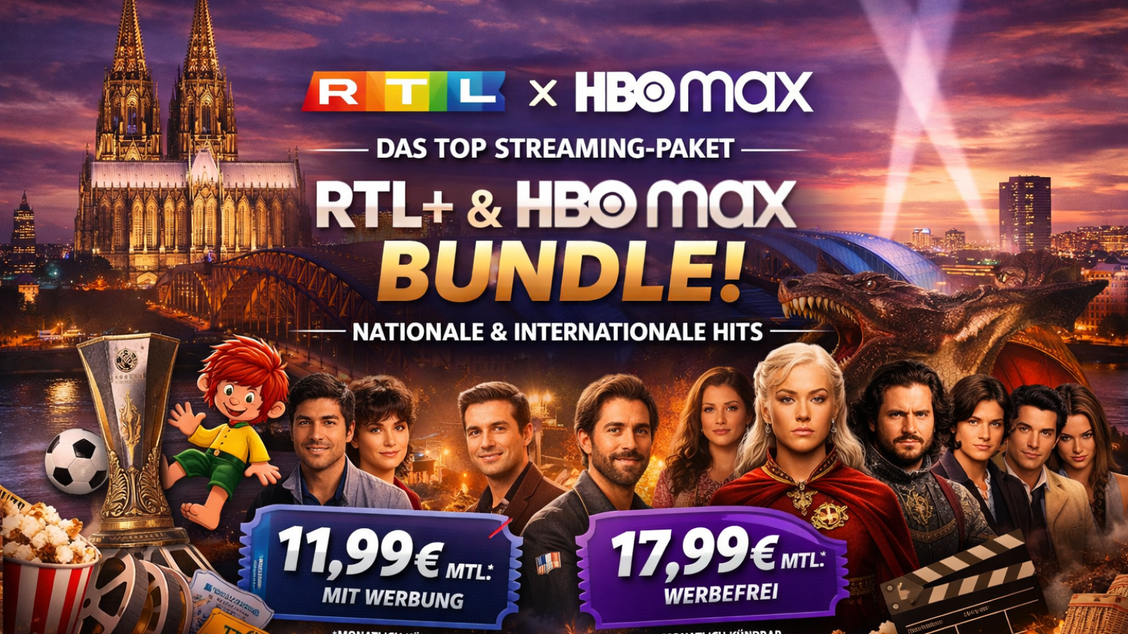 RTL+ und HBO Max Bundle Angebot