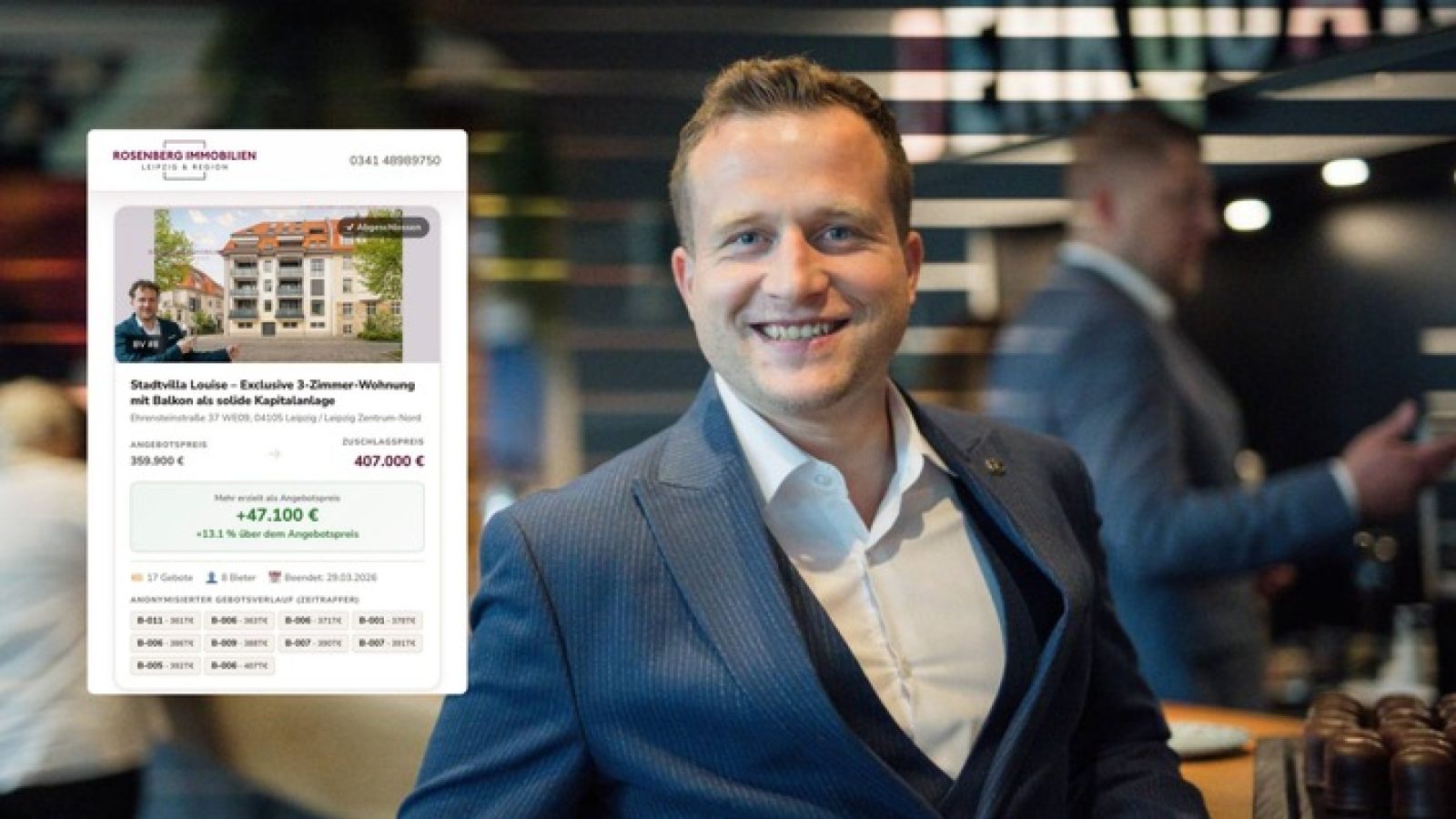 Warum viele Eigentümer in Leipzig unter Wert verkaufen: Wie das Bieterverfahren von Rosenberg Immobilien den Marktpreis sichtbar macht / Weiterer Text über ots und www.presseportal.de/nr/176394 / Die Verwendung dieses Bildes für redaktionelle Zwecke ist unter Beachtung aller mitgeteilten Nutzungsbedingungen zulässig und dann auch honorarfrei. Veröffentlichung ausschließlich mit Bildrechte-Hinweis.