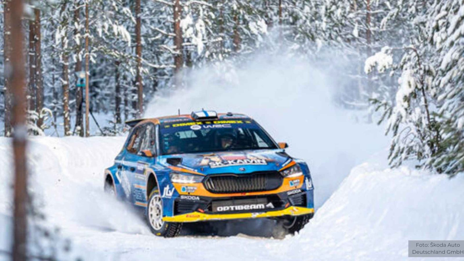 Skandinavische Škoda Crews peilen bei der einzigen Schnee-Rallye der WM-Saison WRC2-Punkte an