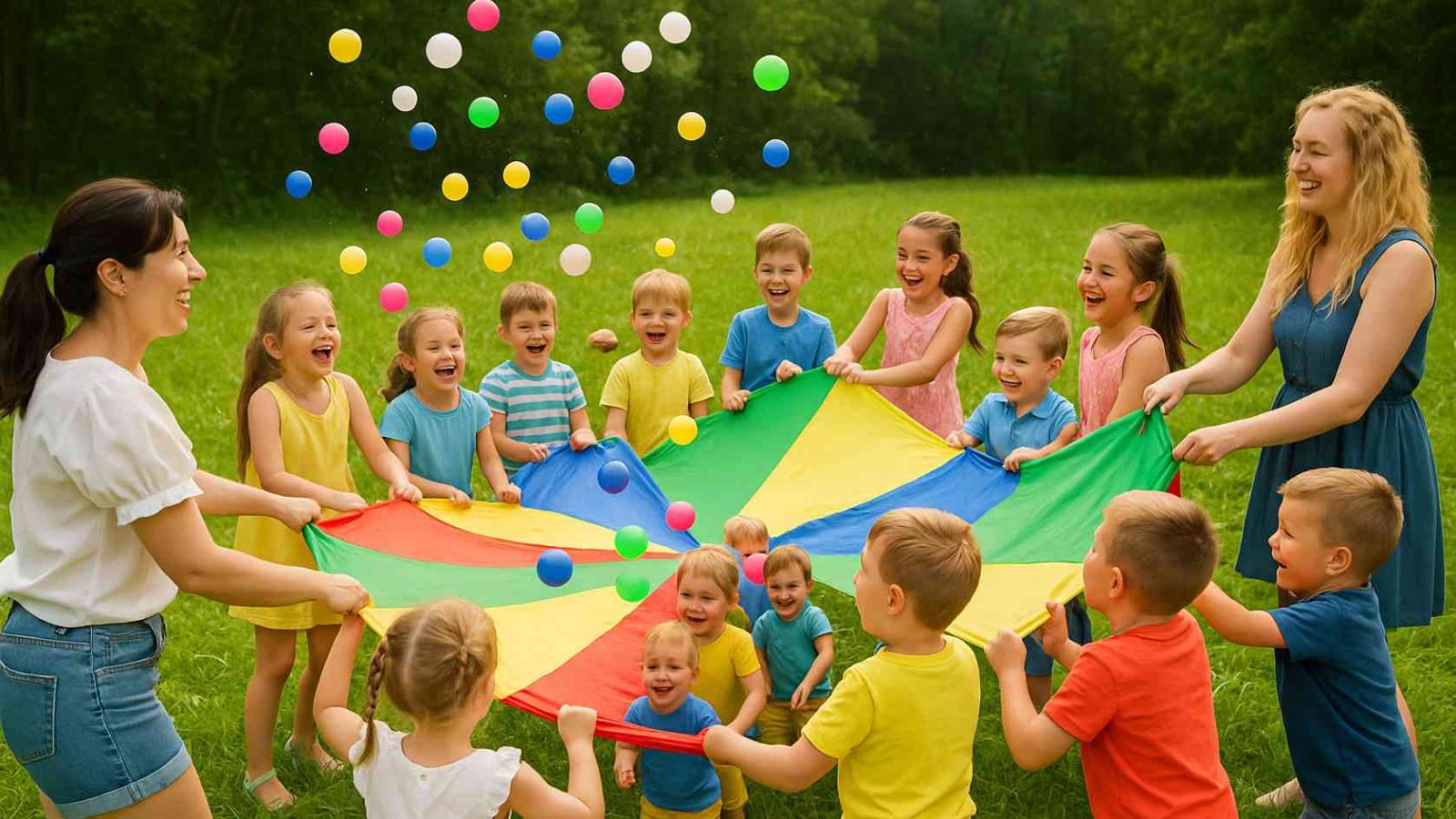 Spielende Kinder draußen