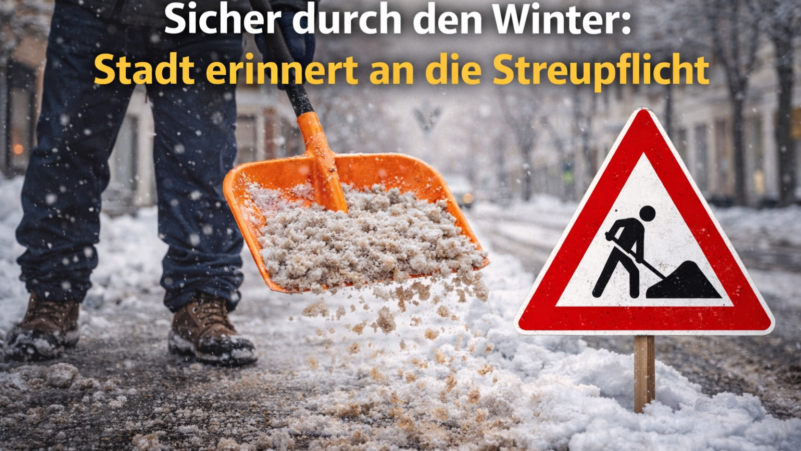 Stadt erinnert an die Streupflicht