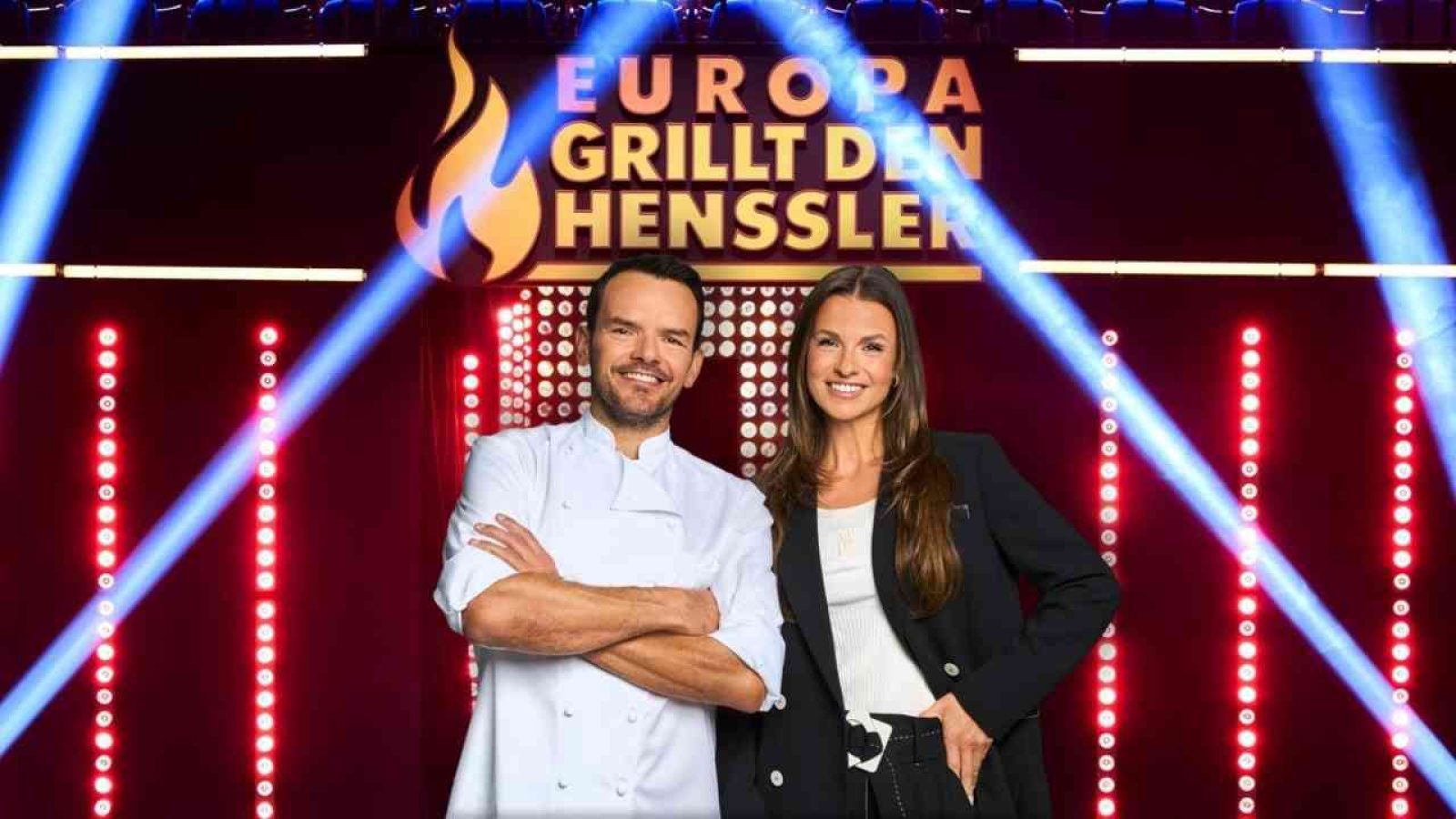 Steffen Henssler und Laura Wontorra bei Europa grillt den Henssler Steffen Henssler und Laura Wontorra bei Europa grillt den Henssler