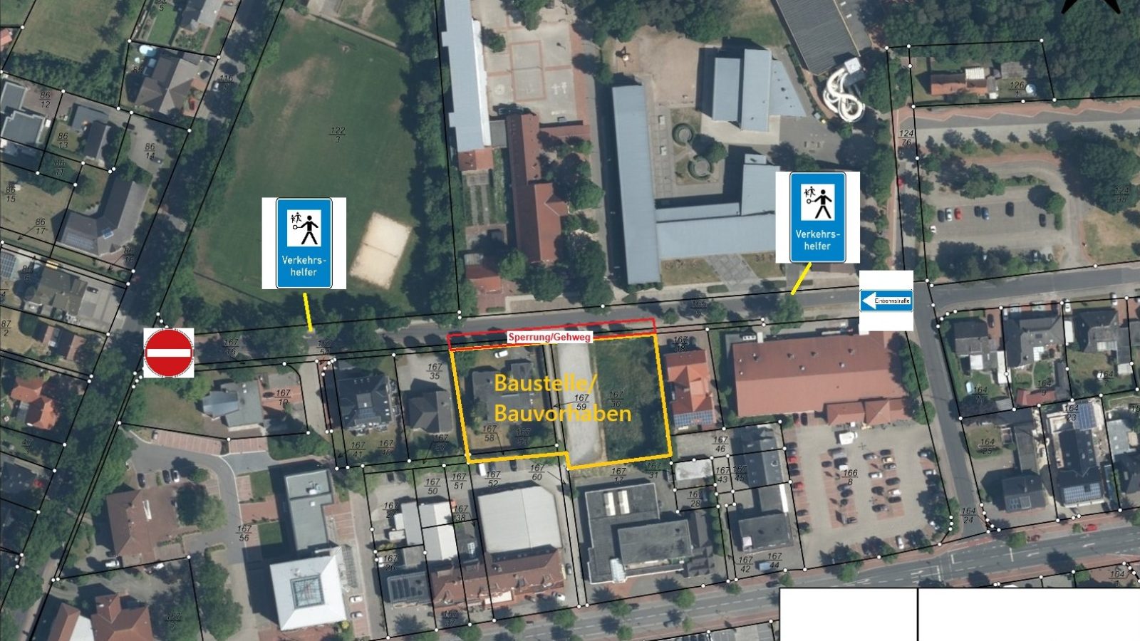 Übersichtsplan Verkehrliche Regelung Schulstraße