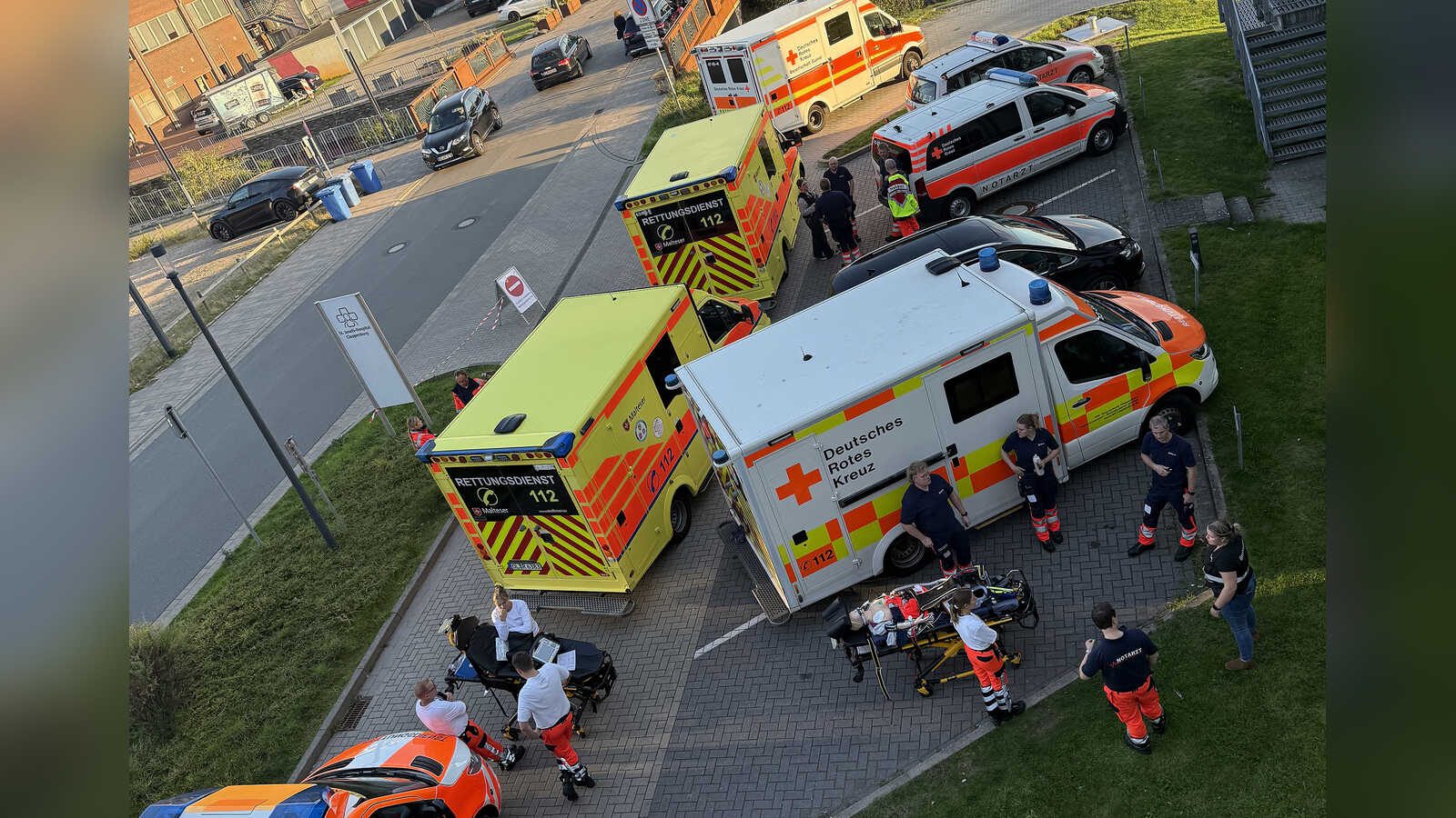 Übung mit einem Massenanfall von Verletzten am St.-Josefs-Hospital Cloppenburg