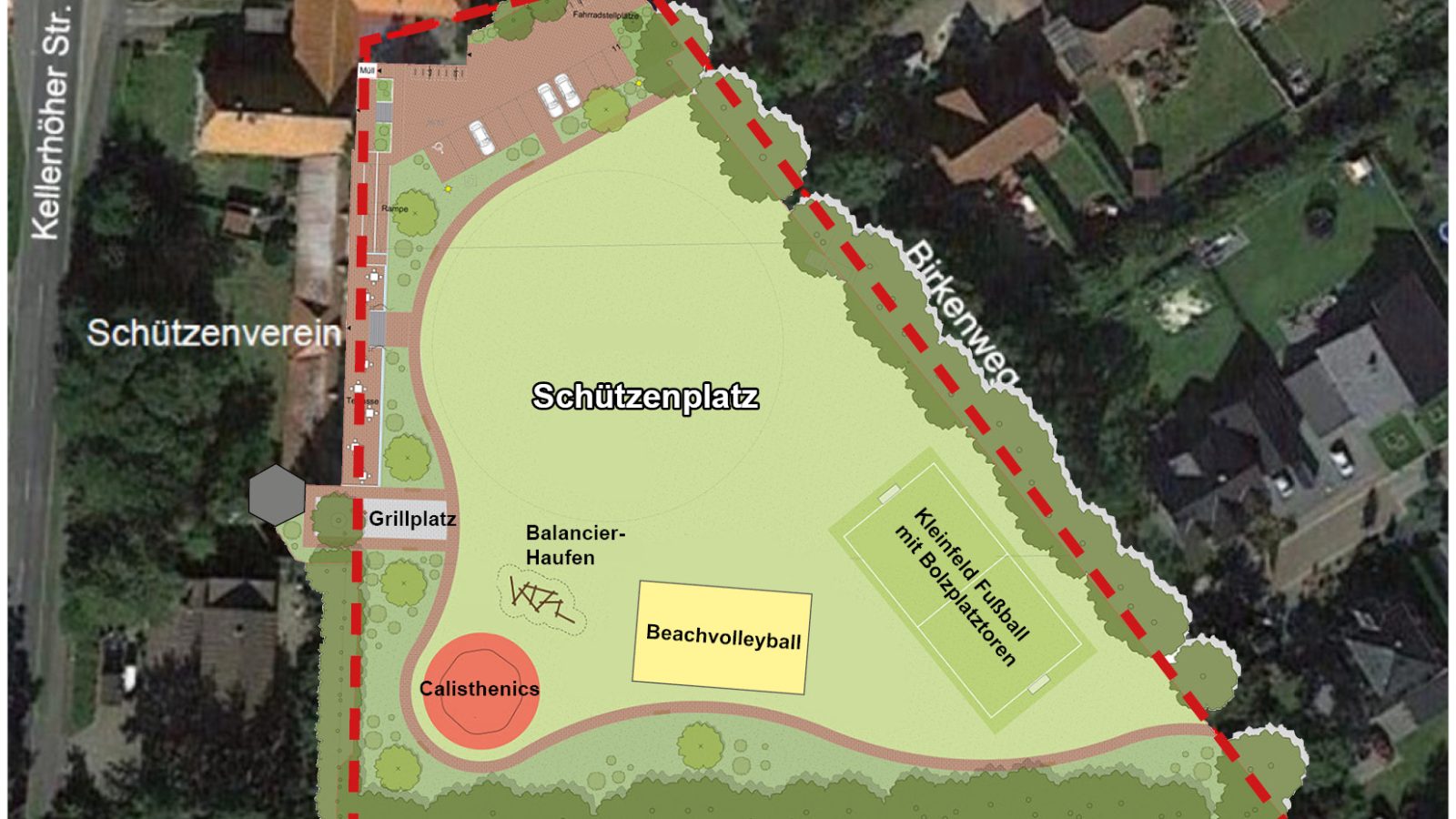 Vorschau Dorfplatz Kellerhöhe_Zeichnung Kilian+Kollegen