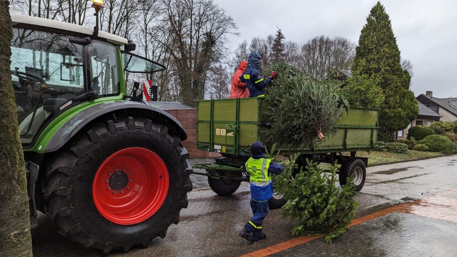 Weihnachtsbaumsammlung THW