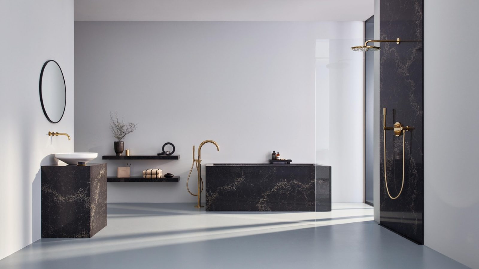 Mit einer Vielzahl an Hebelvarianten und edlen Farboptionen ermöglicht die GROHE Atrio Private Collection eine abgestimmte, persönliche Gestaltung des Badezimmers. / Weiterer Text über ots und www.presseportal.de/nr/15261 / Die Verwendung dieses Bildes für redaktionelle Zwecke ist unter Beachtung aller mitgeteilten Nutzungsbedingungen zulässig und dann auch honorarfrei. Veröffentlichung ausschließlich mit Bildrechte-Hinweis.