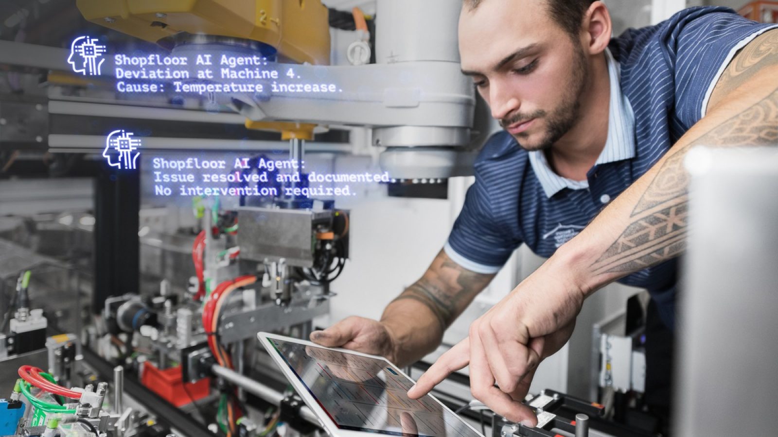 Bosch-Mitarbeiter nutzt KI-Agenten / Nachdruck für redaktionelle Zwecke honorarfrei mit Vermerk "Foto: Bosch" / Weiterer Text über ots und www.presseportal.de/nr/60282 / Die Verwendung dieses Bildes für redaktionelle Zwecke ist unter Beachtung aller mitgeteilten Nutzungsbedingungen zulässig und dann auch honorarfrei. Veröffentlichung ausschließlich mit Bildrechte-Hinweis.