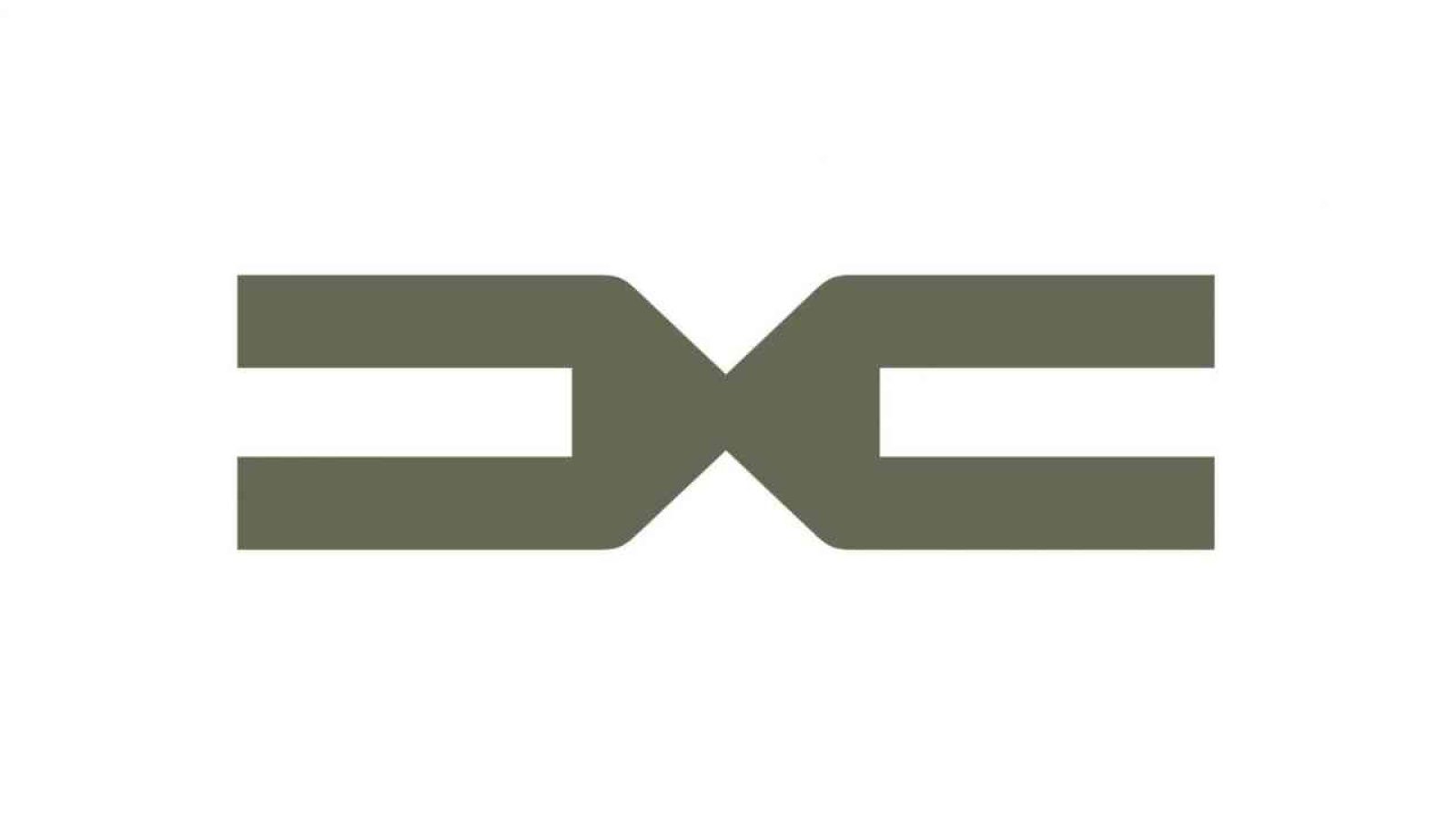 Logo der Automarke Dacia in einem minimalistischen Design mit grauer Farbe.