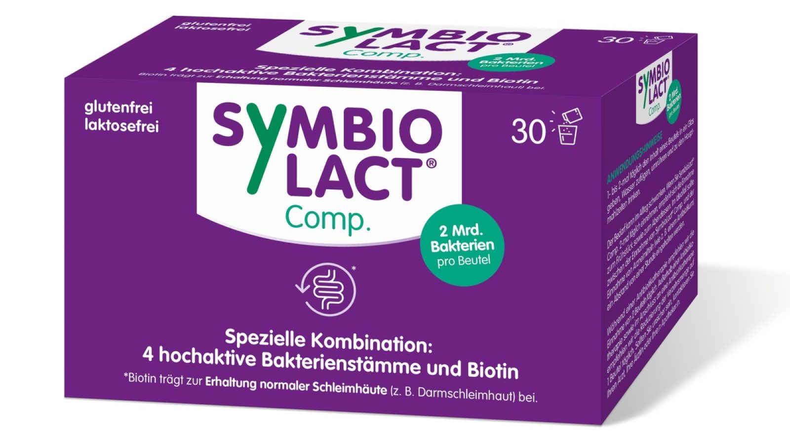 Nahrungsergänzungsmittel SymbioLact® Comp. mit seiner ausgewählten Kombination aus Milchsäurebakterien und Biotin. / Weiterer Text über ots und www.presseportal.de/nr/58664 / Die Verwendung dieses Bildes für redaktionelle Zwecke ist unter Beachtung aller mitgeteilten Nutzungsbedingungen zulässig und dann auch honorarfrei. Veröffentlichung ausschließlich mit Bildrechte-Hinweis.