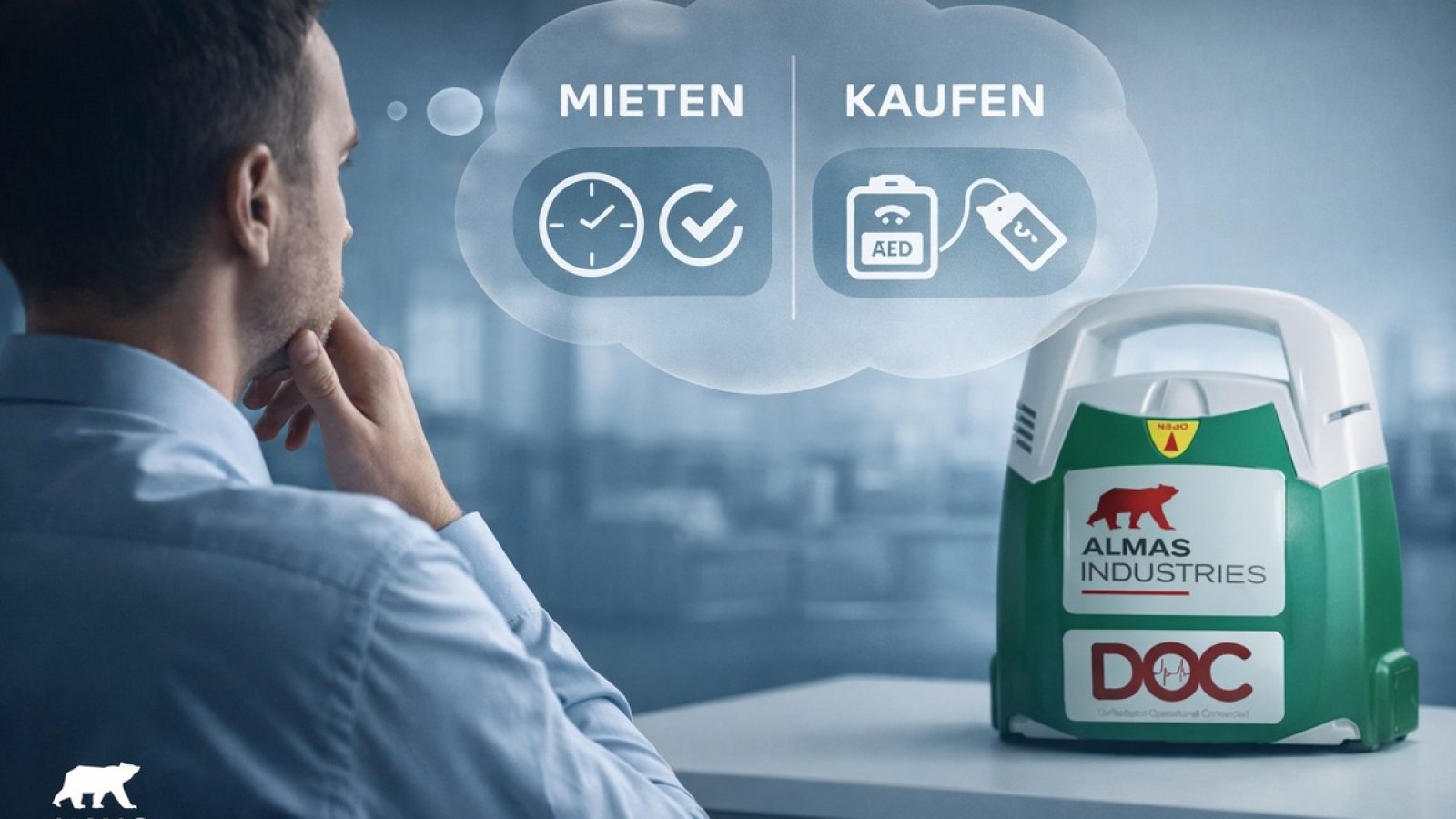 Sollte man ein AED-Gerät kaufen oder mieten? Fünf zentrale Fragen können bei der Entscheidung helfen. / Weiterer Text über ots und www.presseportal.de/nr/134416 / Die Verwendung dieses Bildes für redaktionelle Zwecke ist unter Beachtung aller mitgeteilten Nutzungsbedingungen zulässig und dann auch honorarfrei. Veröffentlichung ausschließlich mit Bildrechte-Hinweis.