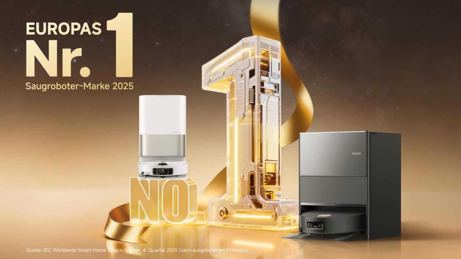 Dreame Europas Nr.1 / Weiterer Text über ots und www.presseportal.de/nr/173033 / Die Verwendung dieses Bildes für redaktionelle Zwecke ist unter Beachtung aller mitgeteilten Nutzungsbedingungen zulässig und dann auch honorarfrei. Veröffentlichung ausschließlich mit Bildrechte-Hinweis.