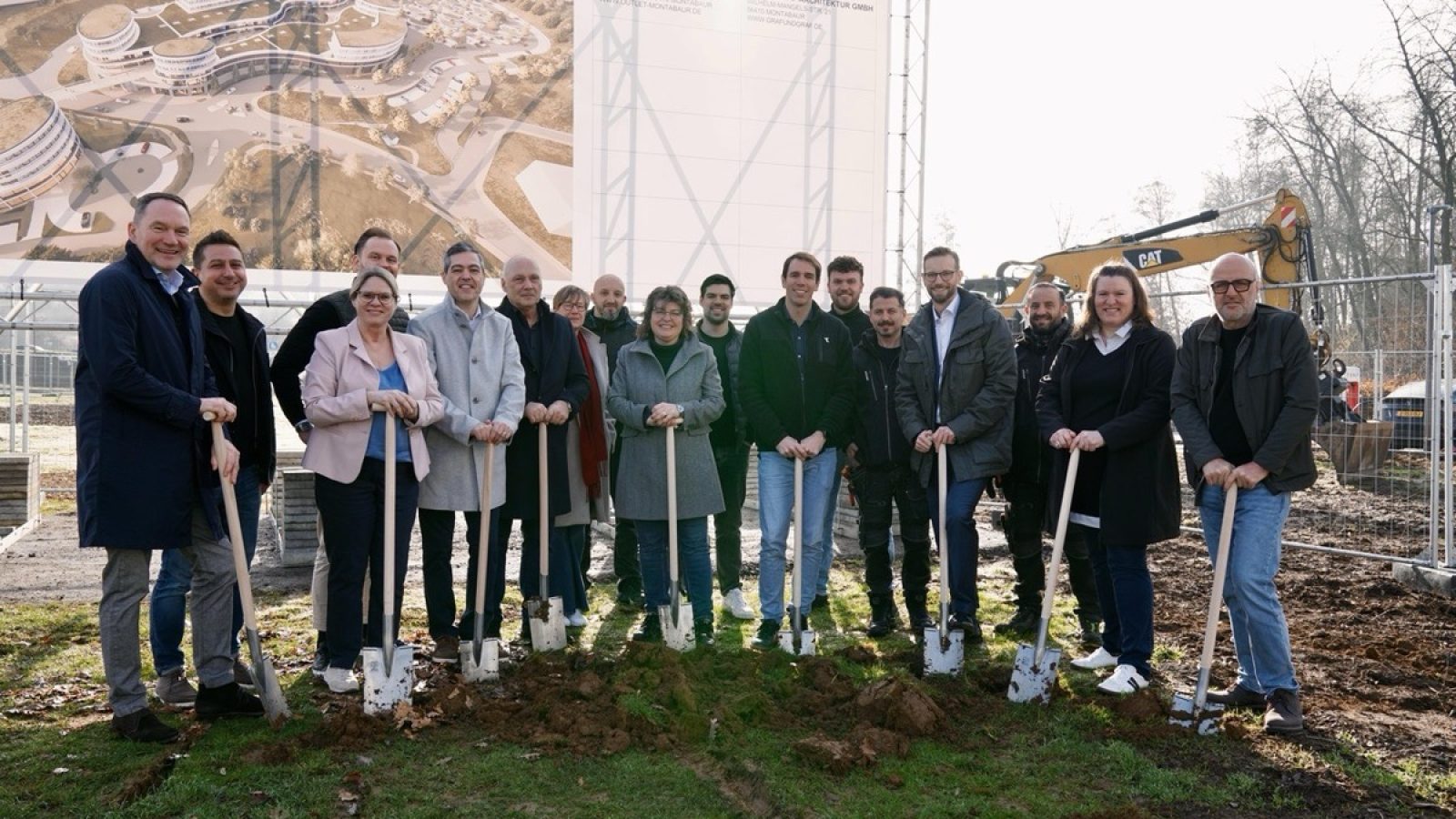 Vertreter:innen der Fashion Outlet Grundbesitz GmbH & Co. KG, von OCI (Outlet Centres International) und Gerd Garf Architekt, Melanie Müller, Stadtbürgermeisterin von Montabaur, Philipp Dommermuth sowie Ullrich Richter-Hopprich, Verbandsbürgermeister. / Weiterer Text über ots und www.presseportal.de/nr/182101 / Die Verwendung dieses Bildes für redaktionelle Zwecke ist unter Beachtung aller mitgeteilten Nutzungsbedingungen zulässig und dann auch honorarfrei. Veröffentlichung ausschließlich mit Bildrechte-Hinweis.