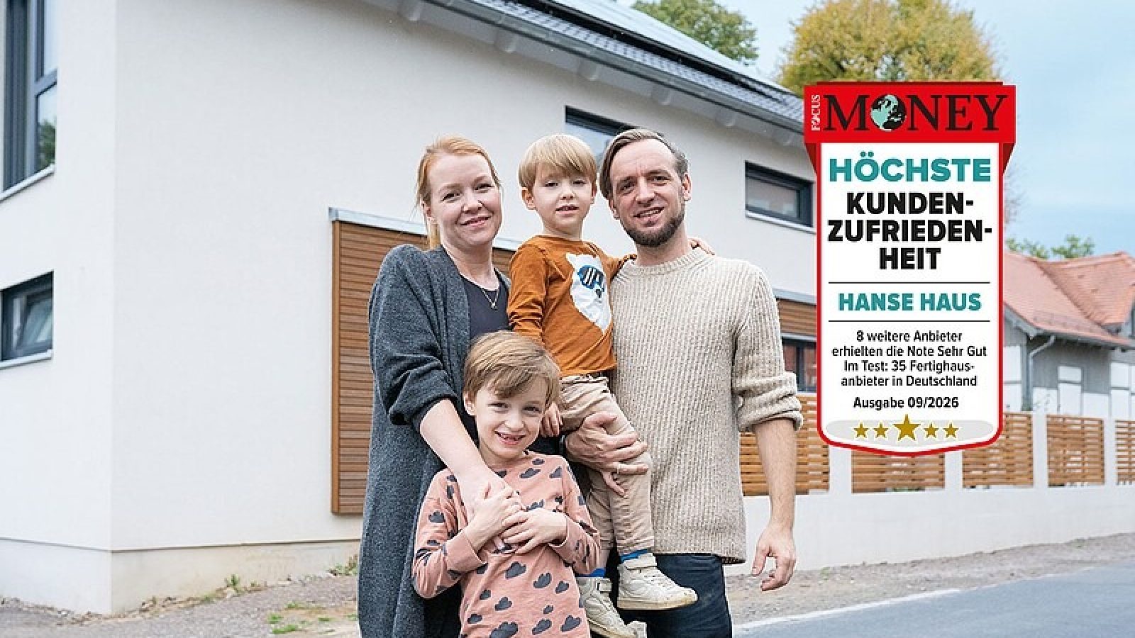 Hanse Haus gehört weiterhin zur Spitze der Fertighaus-Branche - kein anderer deutscher Fertighausanbieter wurde durchweg besser bewertet. / Weiterer Text über ots und www.presseportal.de/nr/182137 / Die Verwendung dieses Bildes für redaktionelle Zwecke ist unter Beachtung aller mitgeteilten Nutzungsbedingungen zulässig und dann auch honorarfrei. Veröffentlichung ausschließlich mit Bildrechte-Hinweis.