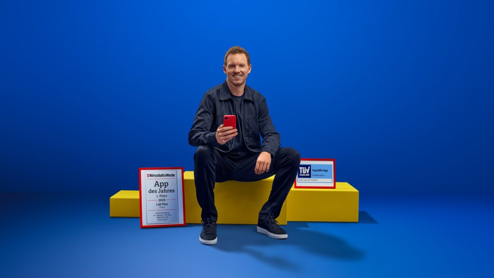 Julian Nagelsmann wird Botschafter für Lidl Plus | Foto: Lidl / Weiterer Text über ots und www.presseportal.de/nr/58227 / Die Verwendung dieses Bildes für redaktionelle Zwecke ist unter Beachtung aller mitgeteilten Nutzungsbedingungen zulässig und dann auch honorarfrei. Veröffentlichung ausschließlich mit Bildrechte-Hinweis.