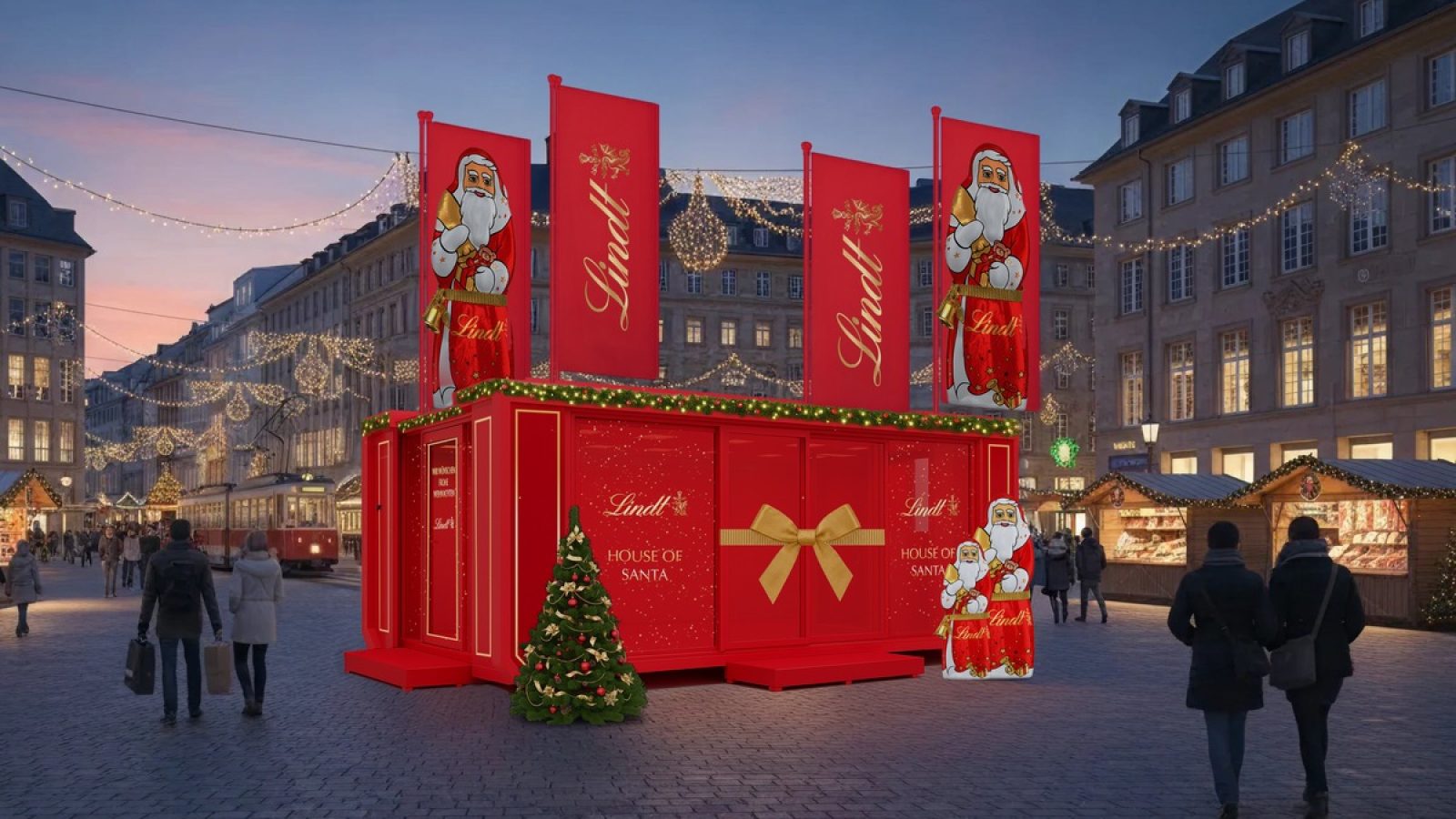 Lindt eröffnet das "House of Santa" - eine festliche Pop-up Experience rund um den beliebten Lindt Weihnachtsmann / Weiterer Text über ots und www.presseportal.de/nr/61627 / Die Verwendung dieses Bildes für redaktionelle Zwecke ist unter Beachtung aller mitgeteilten Nutzungsbedingungen zulässig und dann auch honorarfrei. Veröffentlichung ausschließlich mit Bildrechte-Hinweis.