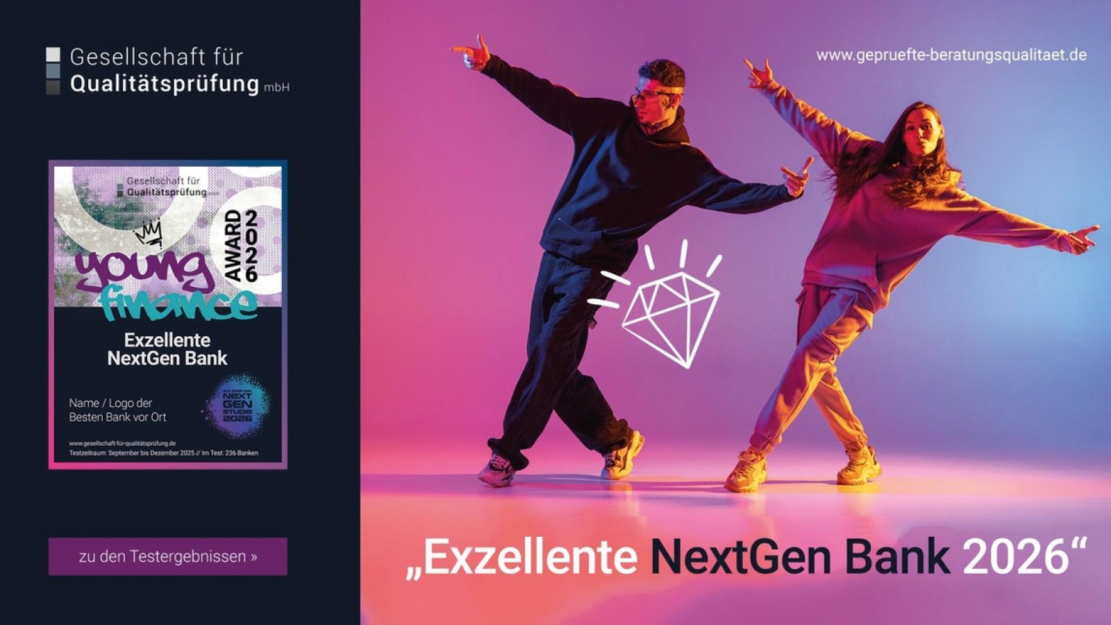 Ergebnisse der "Exzellenten NextGen Banken 2026" / Weiterer Text über ots und www.presseportal.de/nr/121047 / Die Verwendung dieses Bildes für redaktionelle Zwecke ist unter Beachtung aller mitgeteilten Nutzungsbedingungen zulässig und dann auch honorarfrei. Veröffentlichung ausschließlich mit Bildrechte-Hinweis.