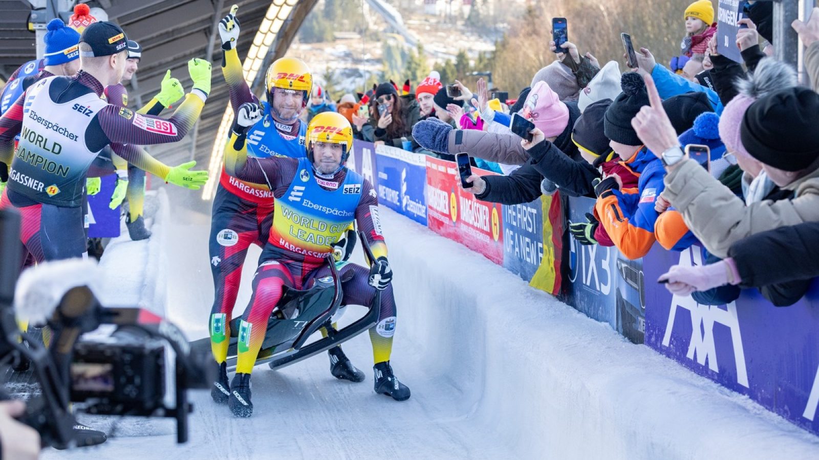 Tobias Wendl, Tobias Arlt (GER) / 18.01.2026 / Rodel / 6. Eberspächer Rodel Weltcup und 57. FIL Europameisterschaften, LOTTO Thüringen EisArena Oberhof, (GER) / Weiterer Text über ots und www.presseportal.de/nr/166424 / Die Verwendung dieses Bildes für redaktionelle Zwecke ist unter Beachtung aller mitgeteilten Nutzungsbedingungen zulässig und dann auch honorarfrei. Veröffentlichung ausschließlich mit Bildrechte-Hinweis.