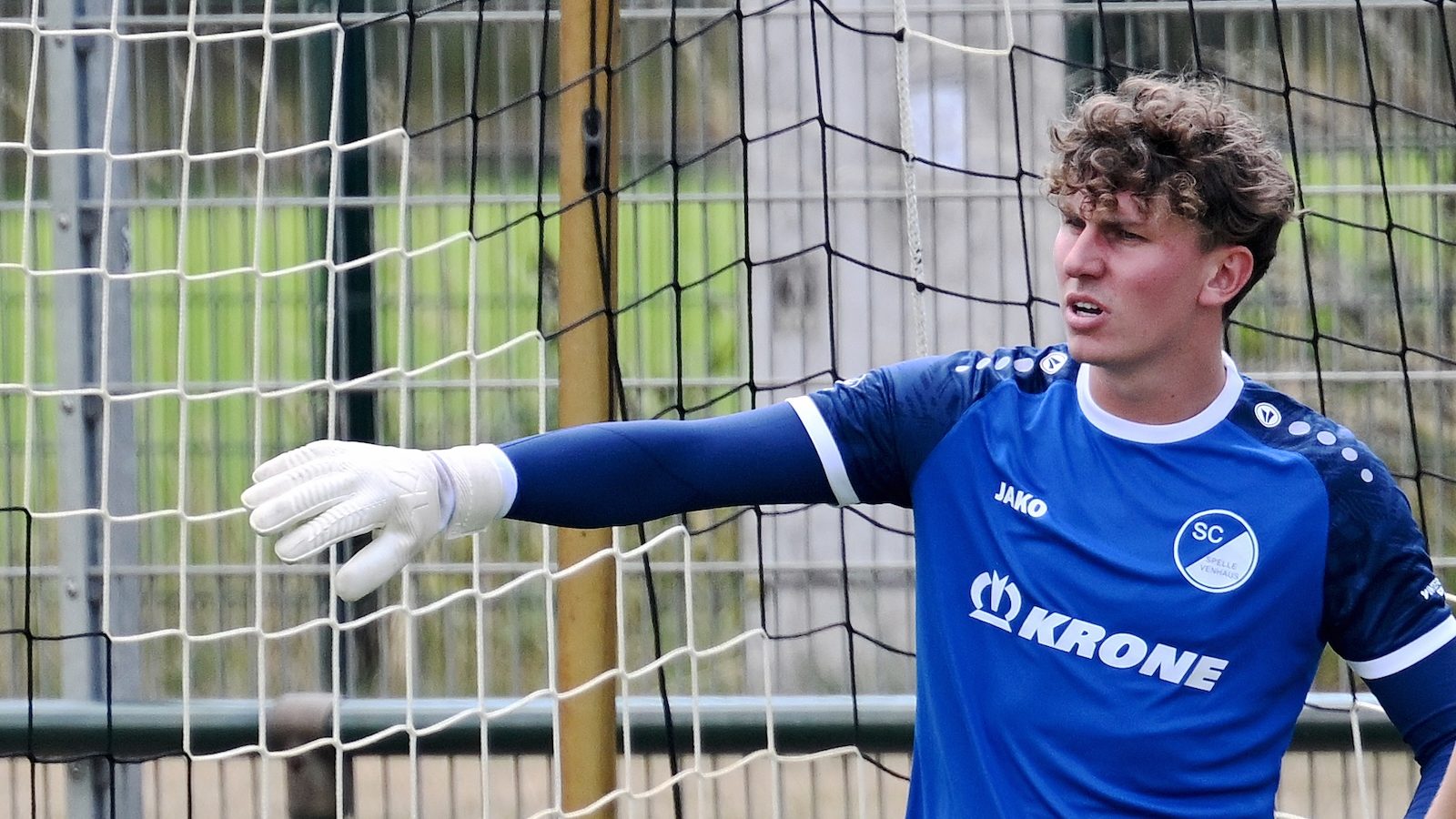 Torwart Mattis Niemann vom SC Spelle-Venhaus im Training