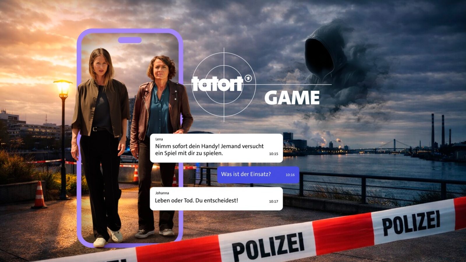 Tatort-Game: Interagieren mit Lena Odenthal und Johanna Stern (Ulrike Folkerts und Lisa Bitter) / © SWR/Benot Linder/SWR X Lab, honorarfrei - Verwendung gemäß der AGB im engen inhaltlichen, redaktionellen Zusammenhang mit genannter SWR-Sendung und bei Nennung "Bild: SWR/Beno"t Linder/SWR X Labr" (S2+). SWR Presse/Bildkommunikation, Baden-Baden, Tel: 07221/929-22202, foto@swr.de / Weiterer Text über ots und www.presseportal.de/nr/7169 / Die Verwendung dieses Bildes für redaktionelle Zwecke ist unter Beachtung aller mitgeteilten Nutzungsbedingungen zulässig und dann auch honorarfrei. Veröffentlichung ausschließlich mit Bildrechte-Hinweis.