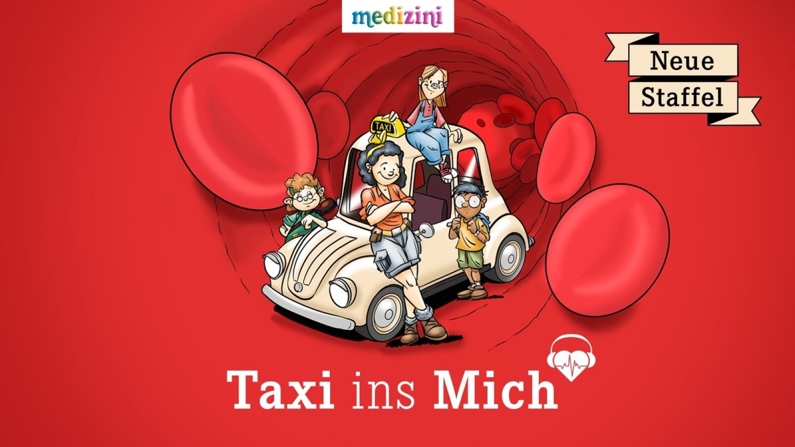 Die spannenden Reisen in den Körper gehen weiter: Die zweite Staffel des medizini-Podcasts Taxi ins Mich startet am 1. Januar 2026. Die Verwendung dieses Bildes ist für redaktionelle Zwecke bis zum 29.12.2028 zulässig, jedoch ausschließlich mit Bezug auf die ursprüngliche Meldung und nur mit vollständigem Bildrechtehinweis. / Weiterer Text über ots und www.presseportal.de/nr/52678 / Die Verwendung dieses Bildes für redaktionelle Zwecke ist unter Beachtung aller mitgeteilten Nutzungsbedingungen zulässig und dann auch honorarfrei. Veröffentlichung ausschließlich mit Bildrechte-Hinweis.