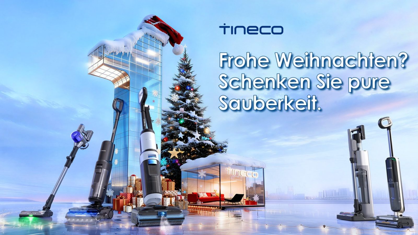 In der Vorweihnachtszeit sorgt Tineco mit Rabatten mit bis zu 36% für festliche Preise auf innovative Reinigungshighlights / Weiterer Text über ots und www.presseportal.de/nr/158602 / Die Verwendung dieses Bildes für redaktionelle Zwecke ist unter Beachtung aller mitgeteilten Nutzungsbedingungen zulässig und dann auch honorarfrei. Veröffentlichung ausschließlich mit Bildrechte-Hinweis.