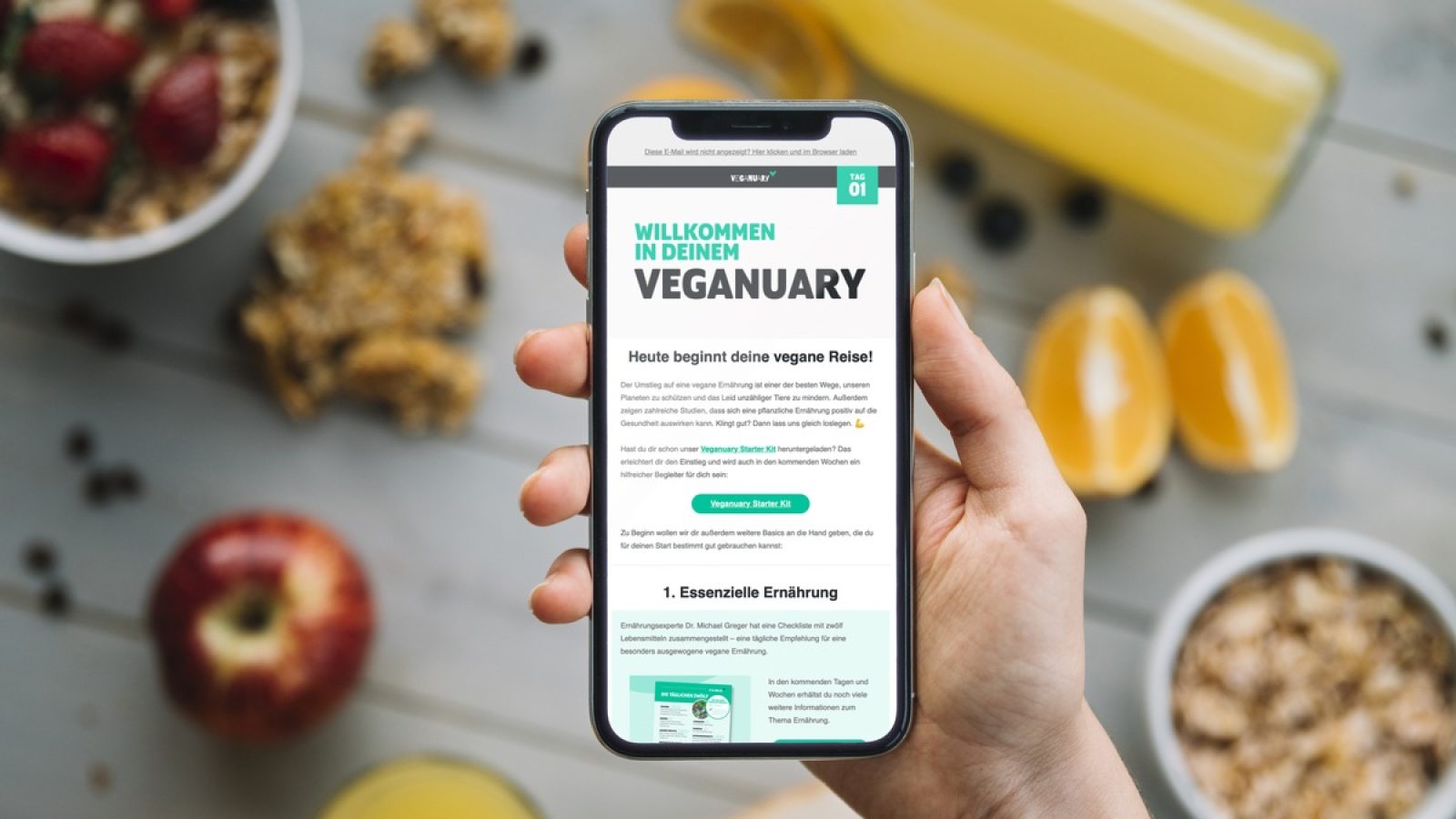 Der Veganuary 2026 startet und bietet Unterstützung beim Einstieg in die pflanzliche Ernährung. / Weiterer Text über ots und www.presseportal.de/nr/139346 / Die Verwendung dieses Bildes für redaktionelle Zwecke ist unter Beachtung aller mitgeteilten Nutzungsbedingungen zulässig und dann auch honorarfrei. Veröffentlichung ausschließlich mit Bildrechte-Hinweis.